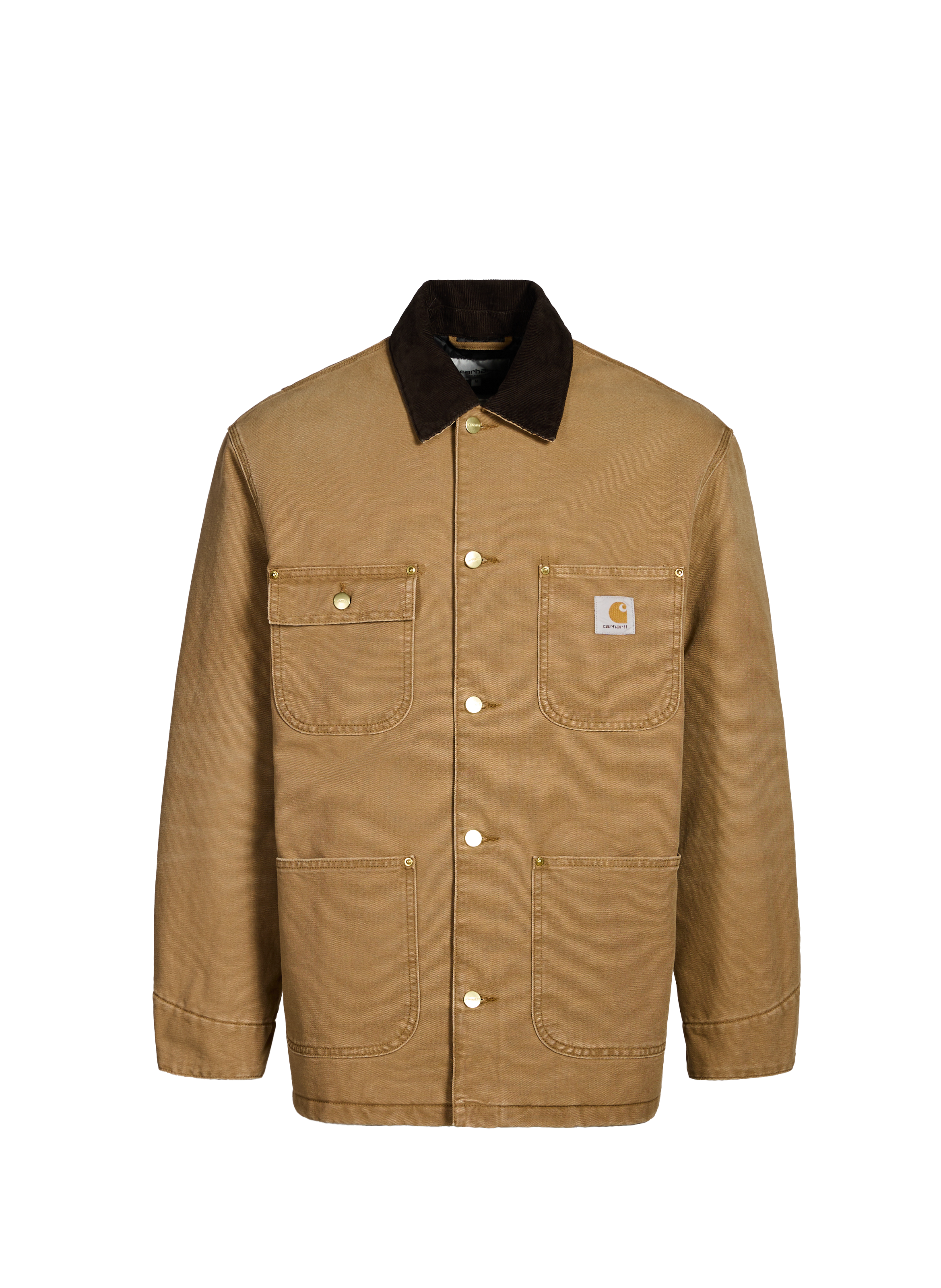 Veste ample à col contrasté en denim de coton CARHARTT WIP Beige