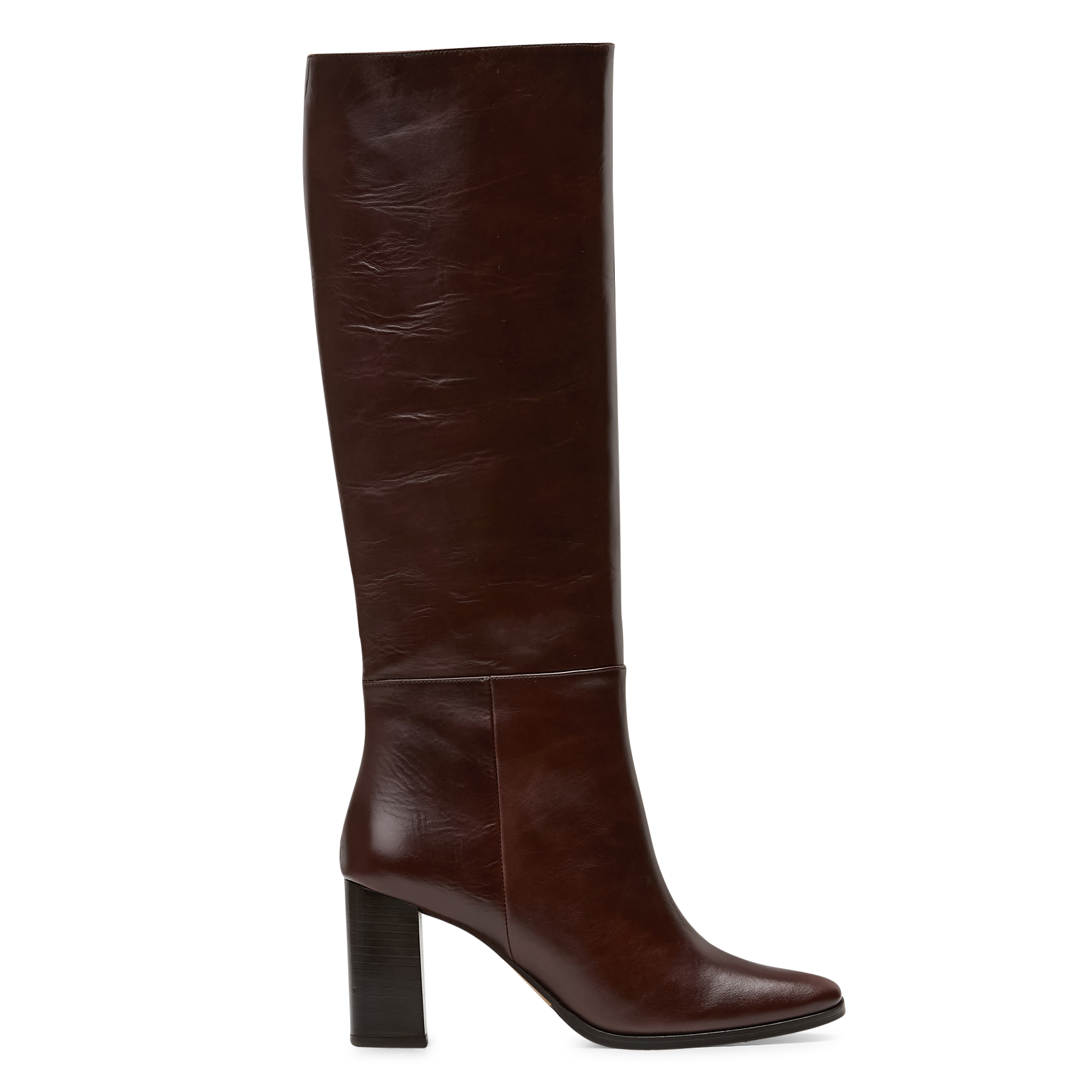 Bottes à talons en cuir n°832 RIVECOUR Marron