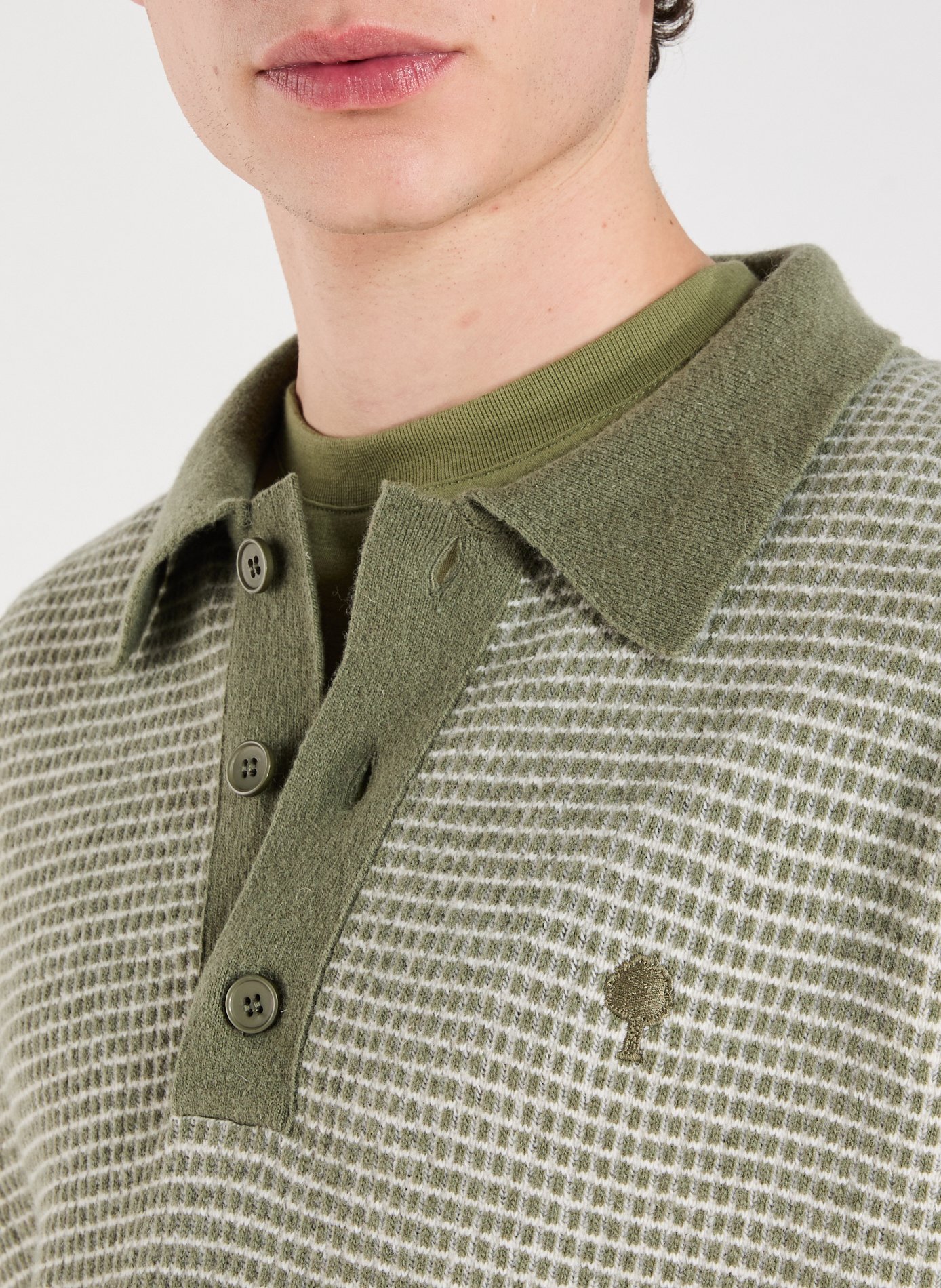 Mixed wool sweatshirt FAGUO Green