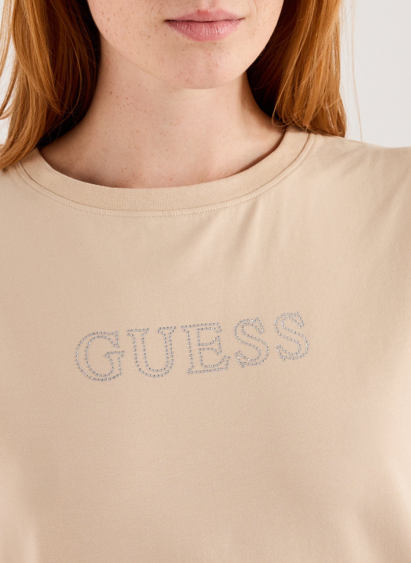Classic Cotton T-Shirt GUESS Beige