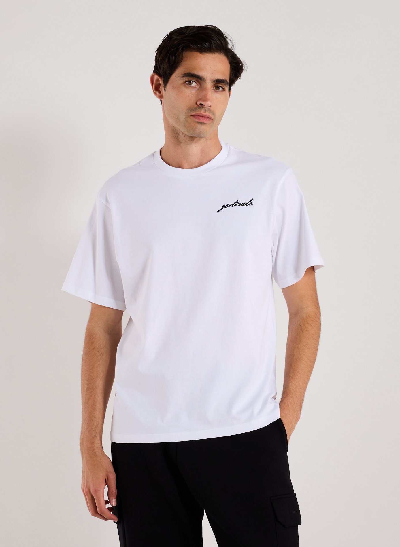 GERTRUDE ET GASTON T-shirt col rond en coton Blanc