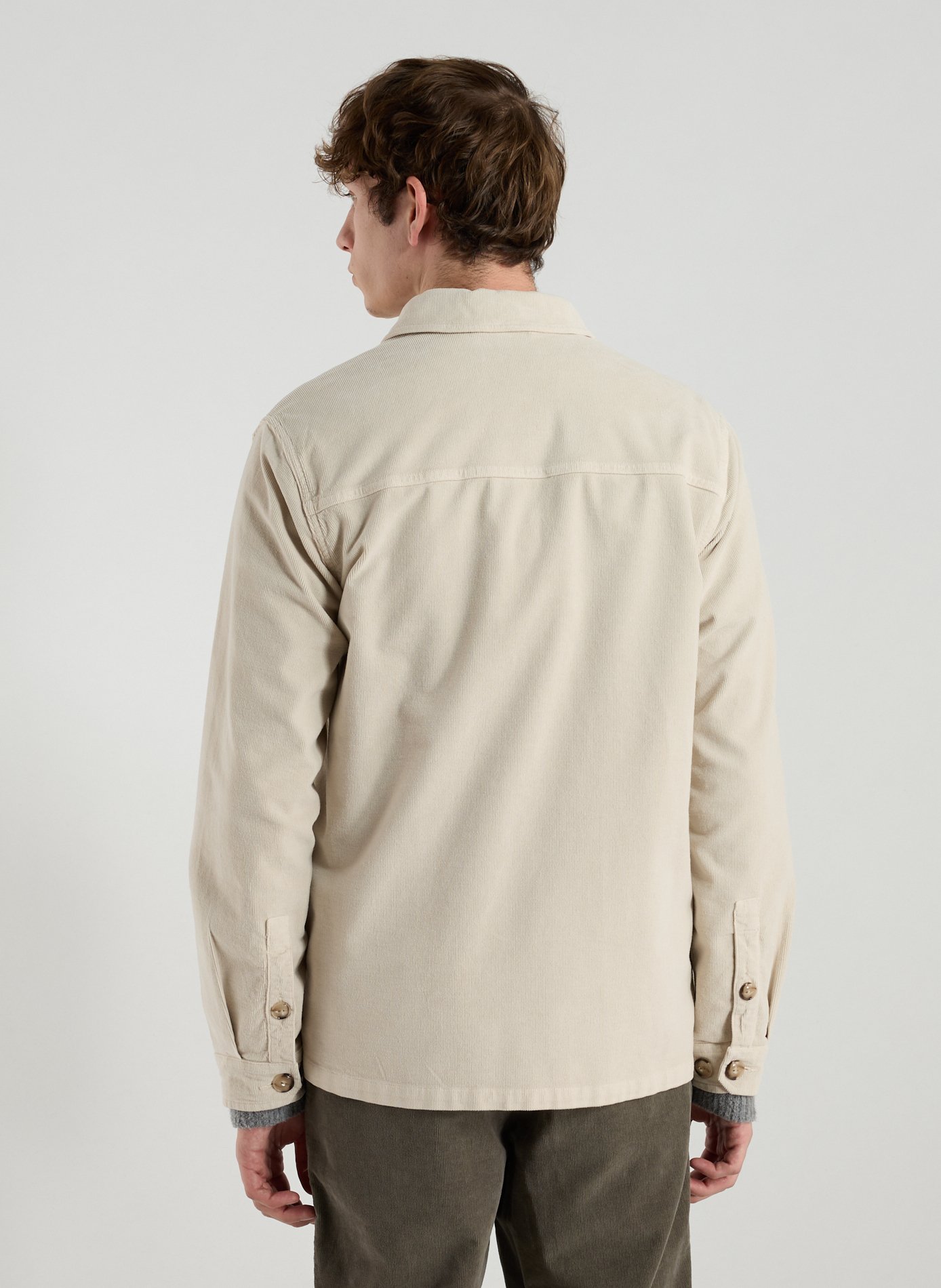 Chemise droite en coton WOOLRICH Beige