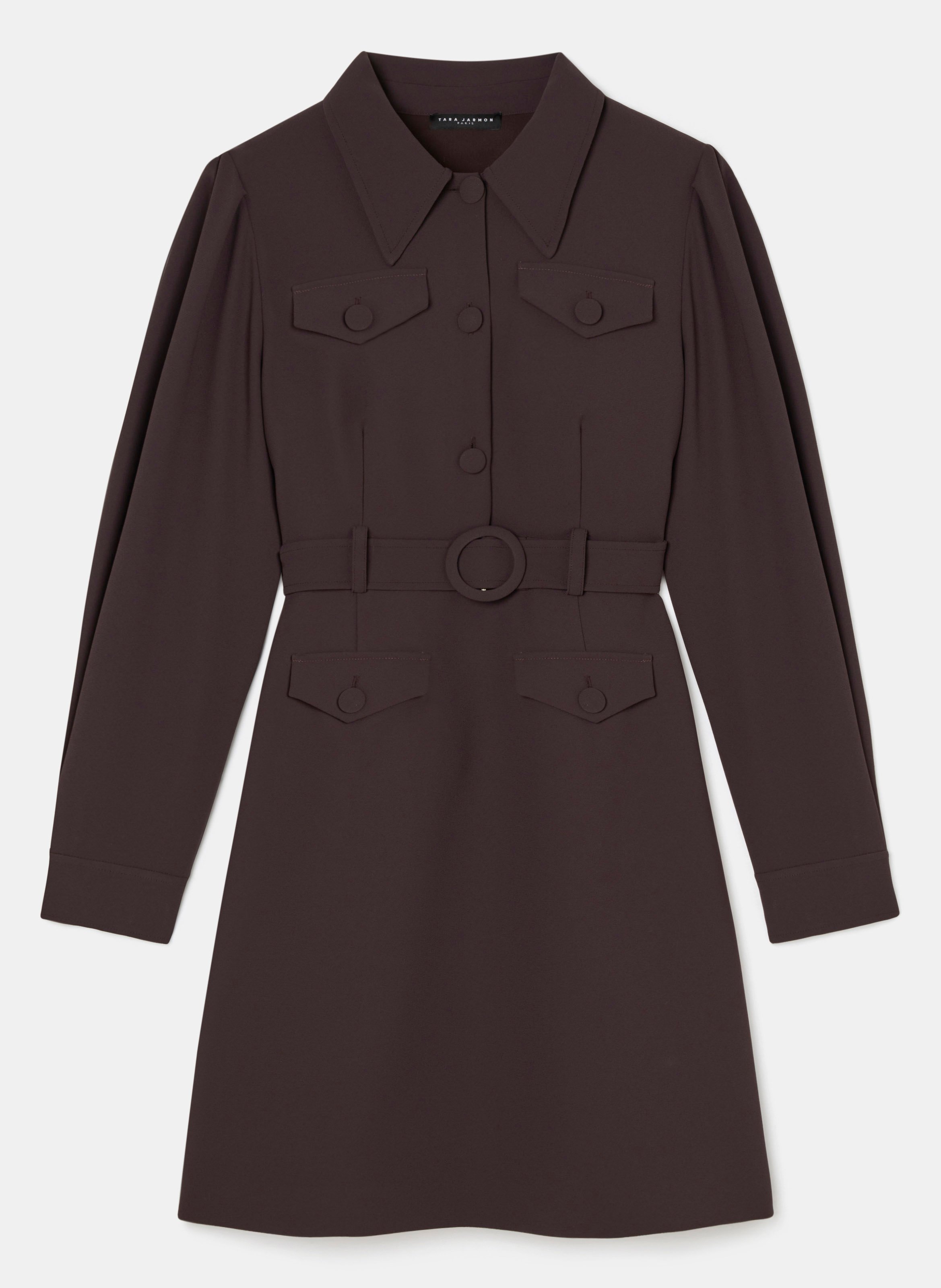 Robe roya TARA JARMON Marron