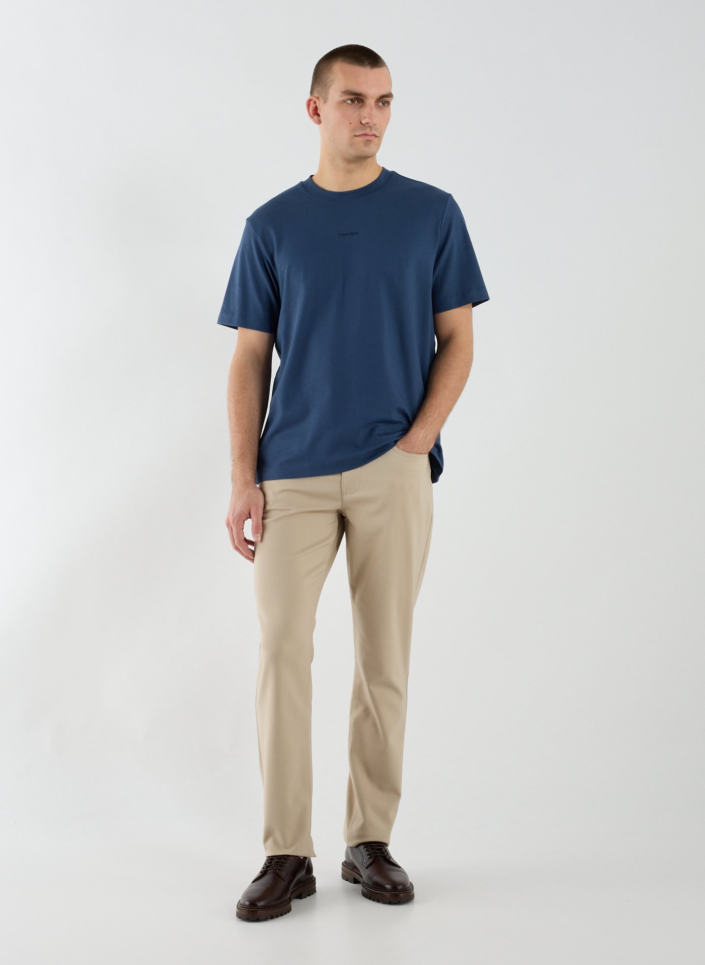 Bedford slim-fit cotton trousers CALVIN KLEIN Beige