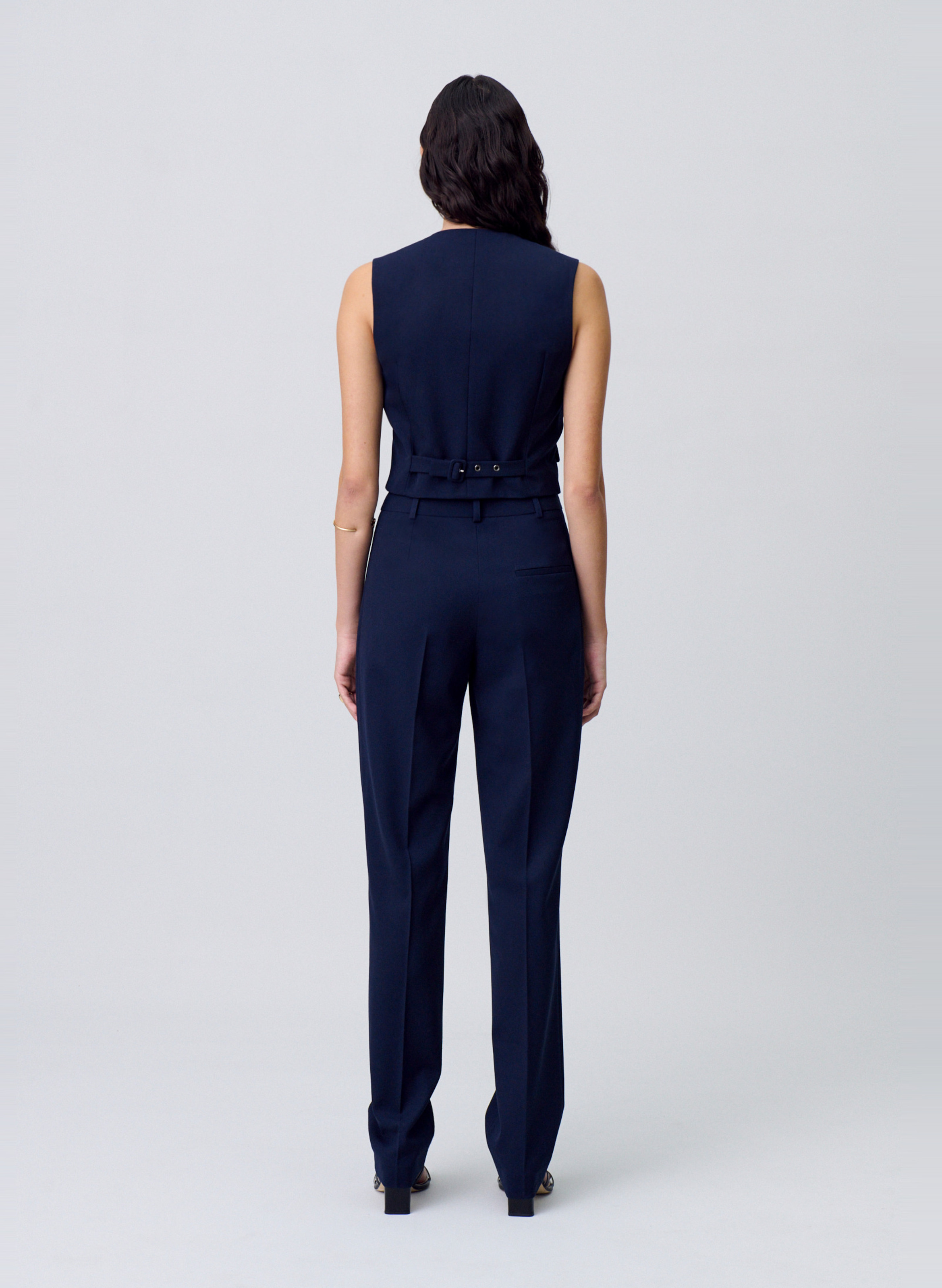 Pantalon tailleur taille haute CLAUDIE PIERLOT Bleu