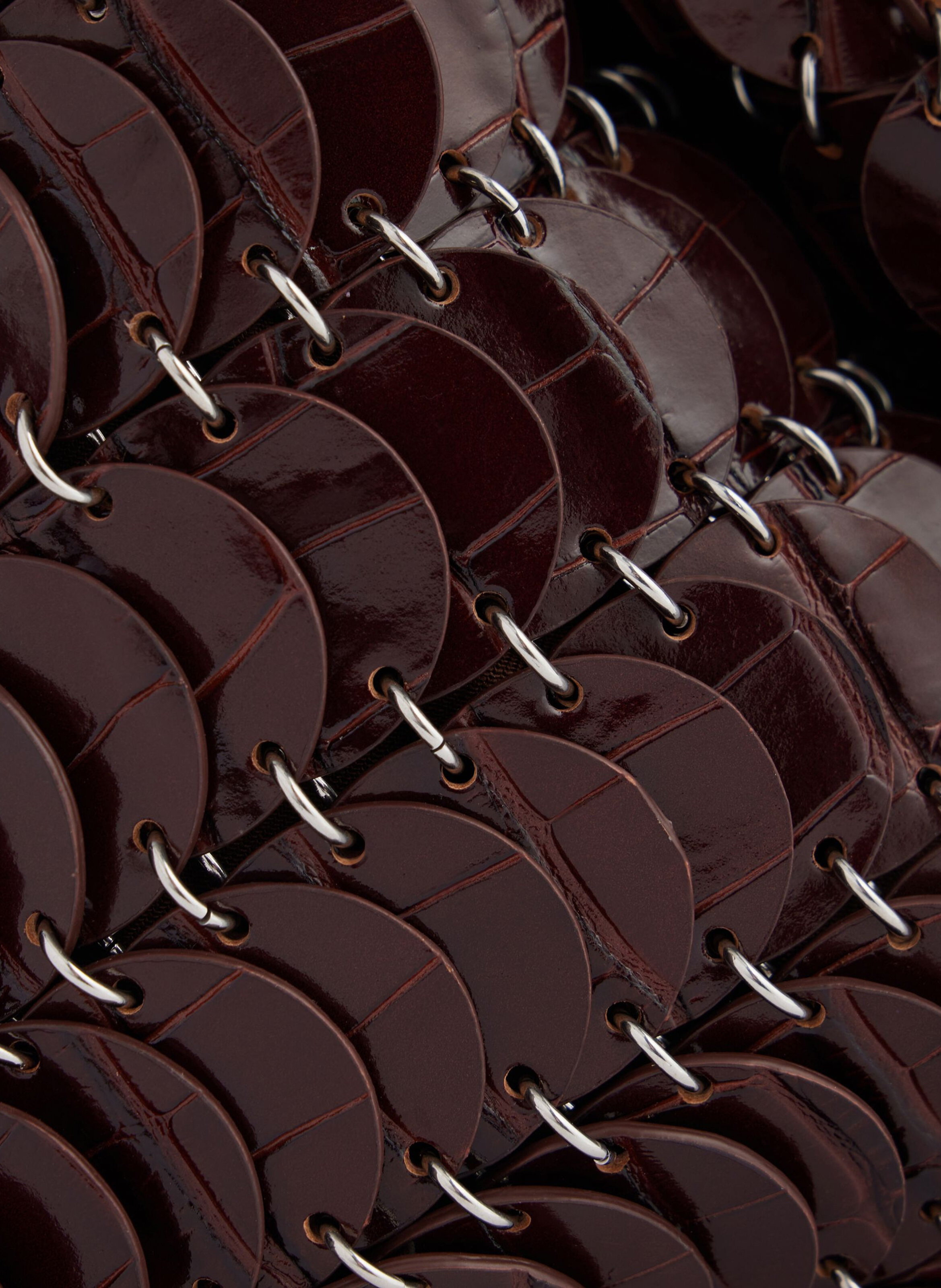 Sac en cuir paco night RABANNE Marron