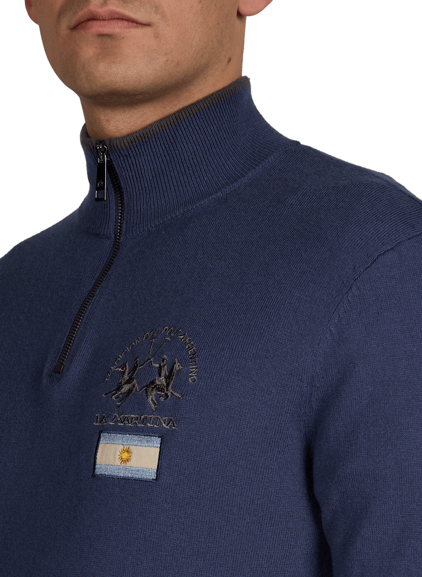 Cotton-blend jumper LA MARTINA Blue