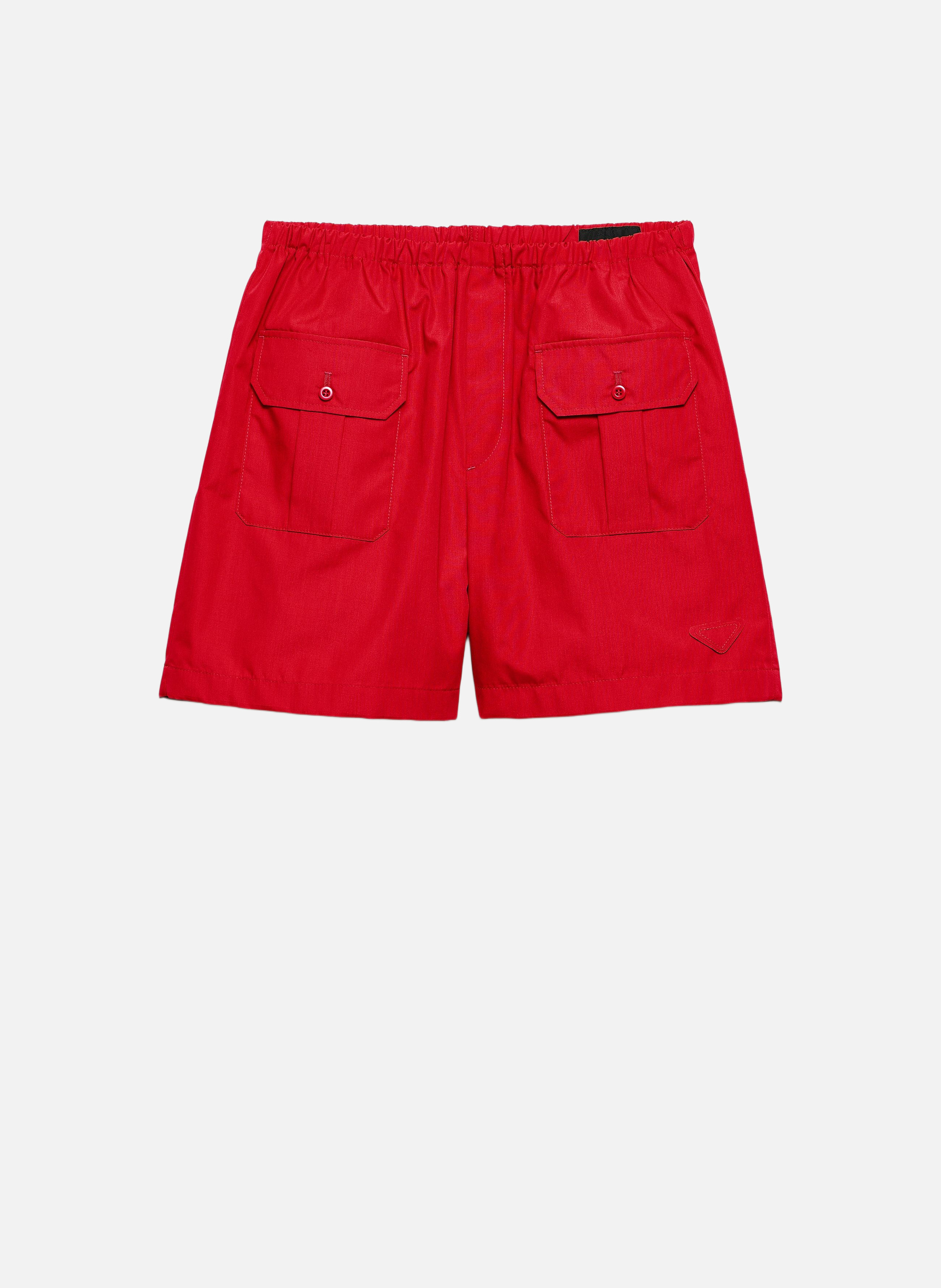 Bermuda en popeline de coton PRADA Rouge