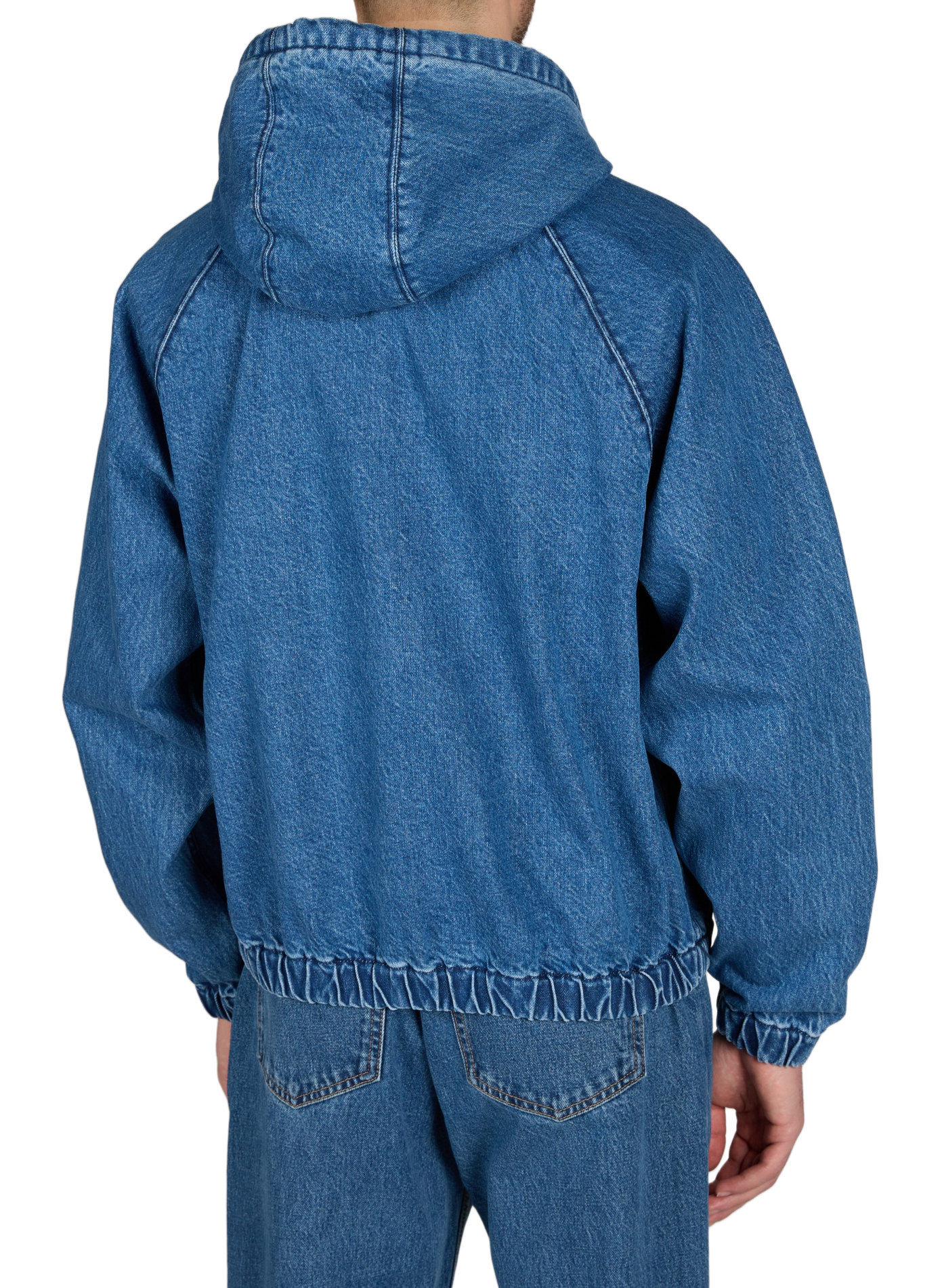 Cotton Denim Split Logo Hooded Jacket ARTE ANTWERP Blue