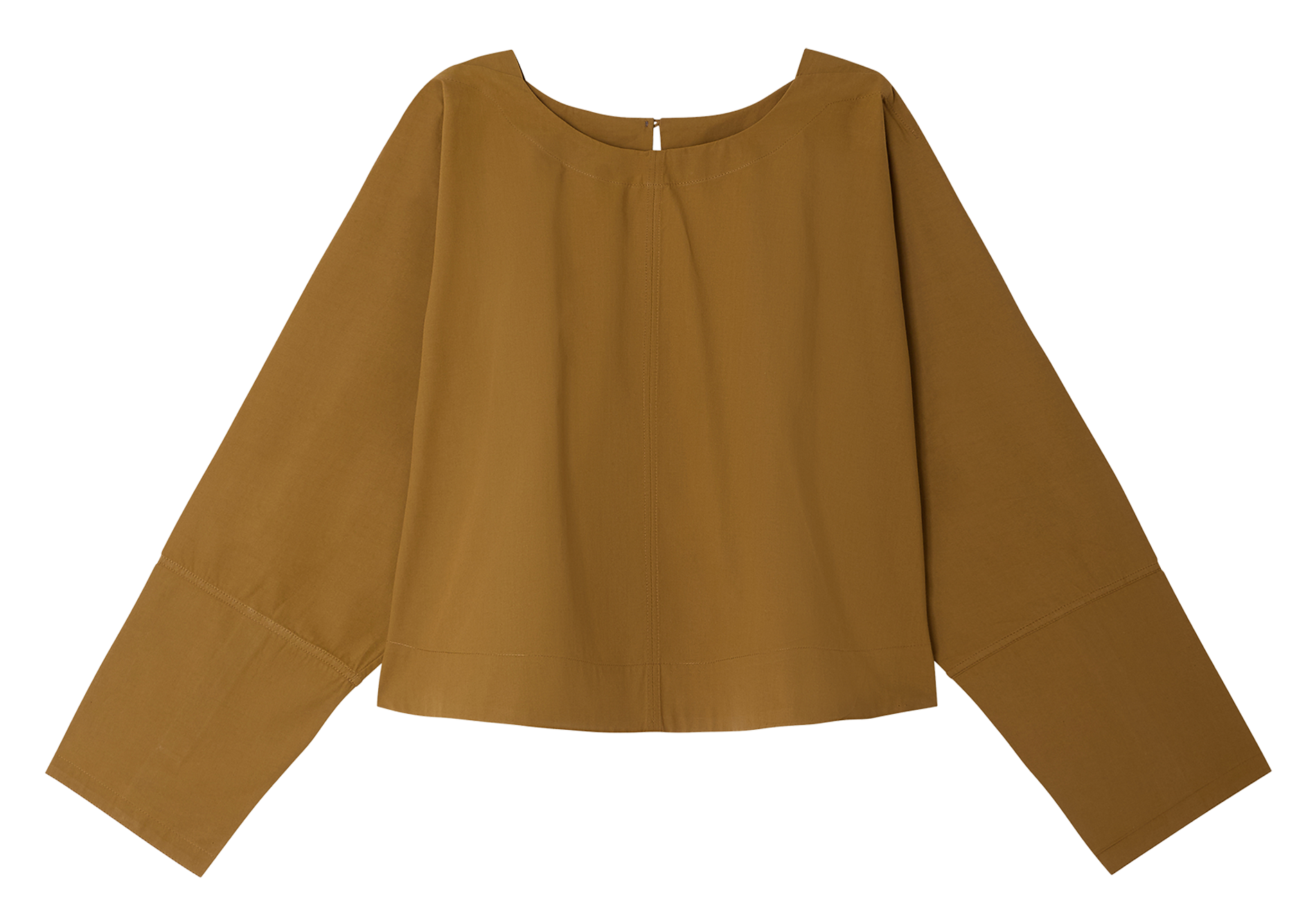 Blouse oversize col rond en coton armand SOEUR Marron