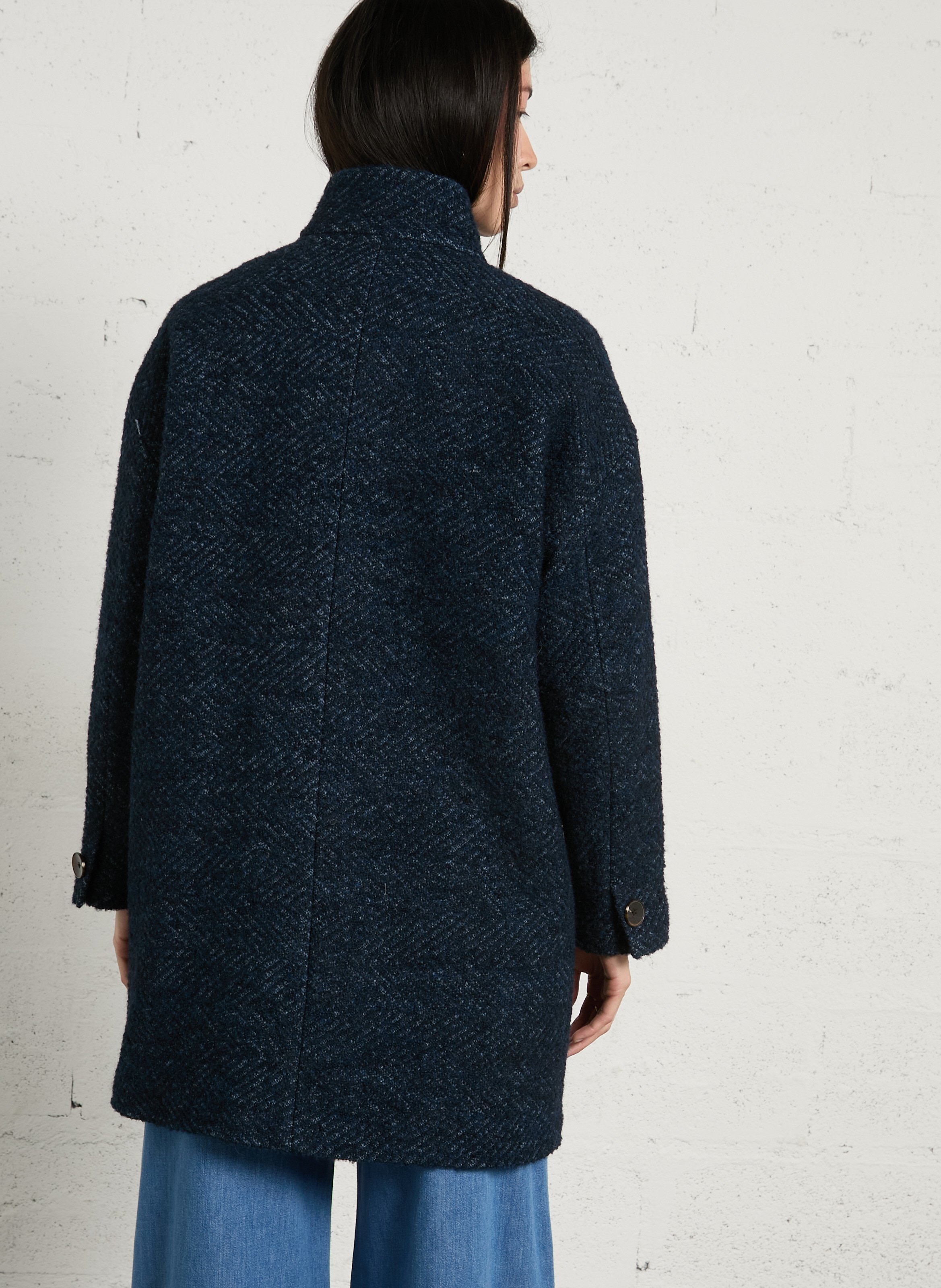 Manteau col montant armance MAISON 123 Bleu