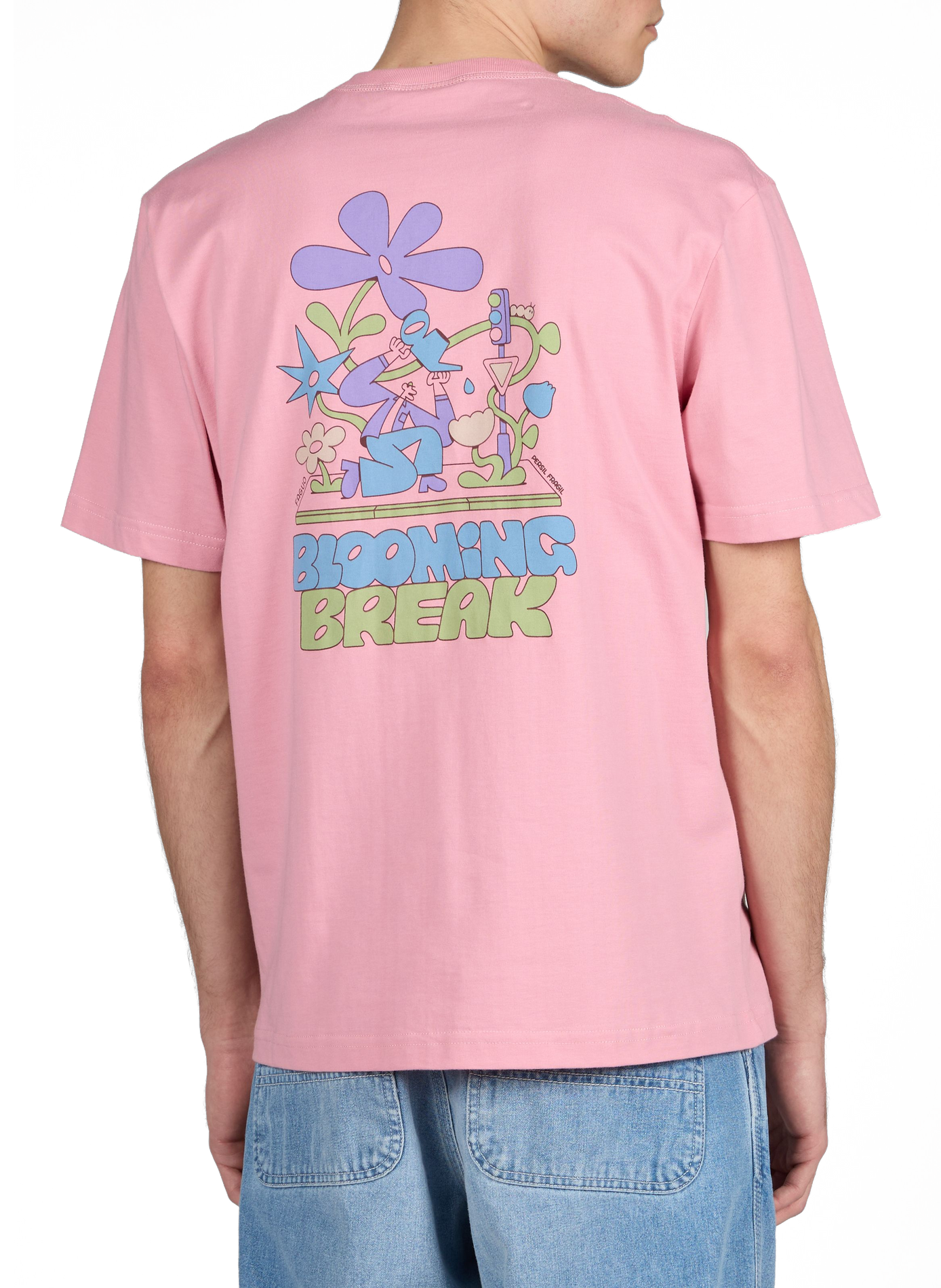 Printed Lugny cotton T-shirt FAGUO Pink