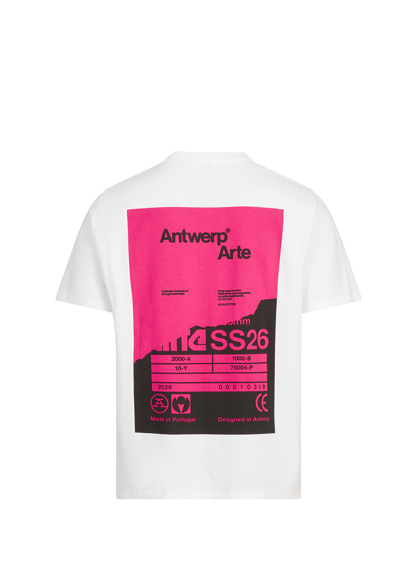 Straight printed cotton T-shirt ARTE ANTWERP White