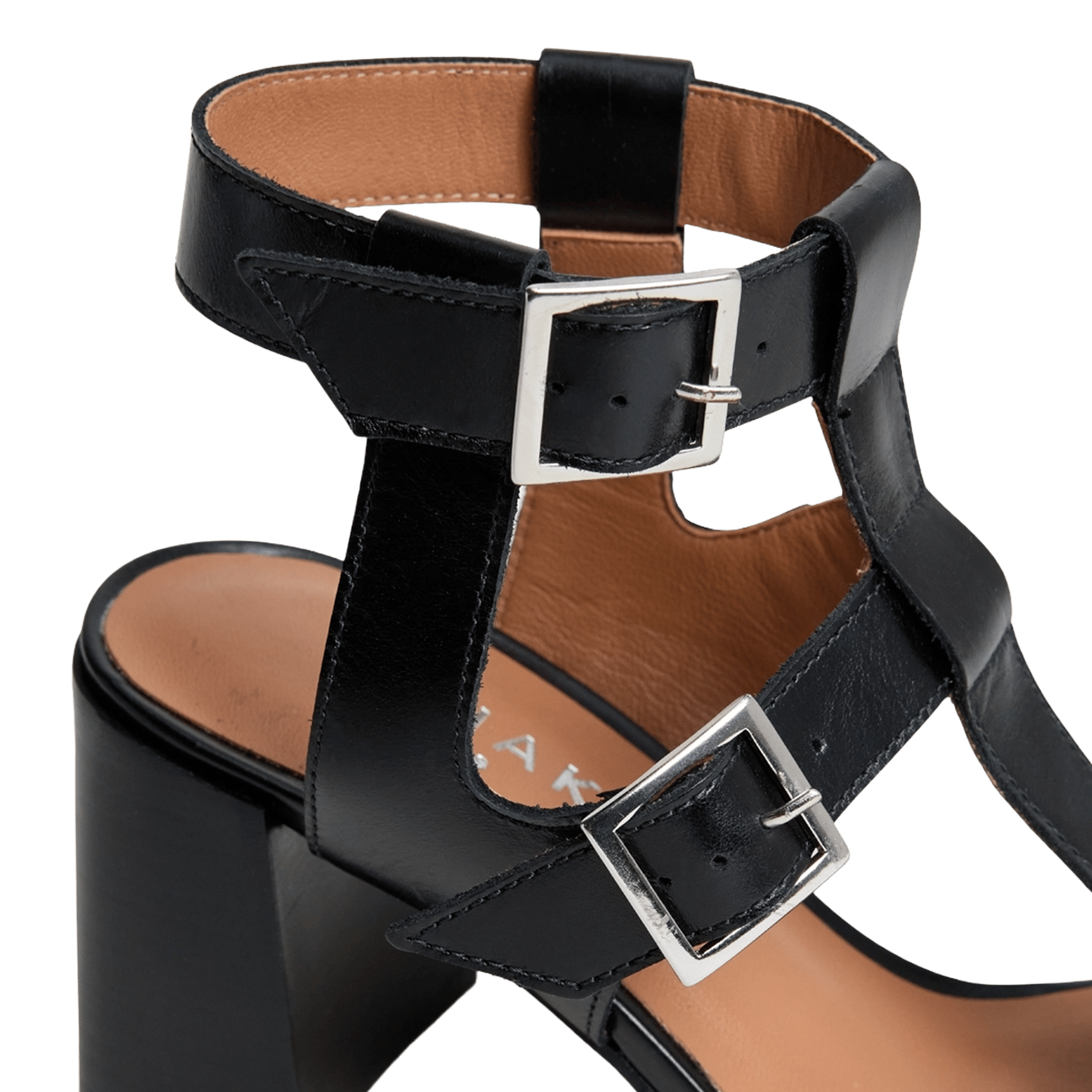 Sandales à talons en cuir valencia JONAK Noir