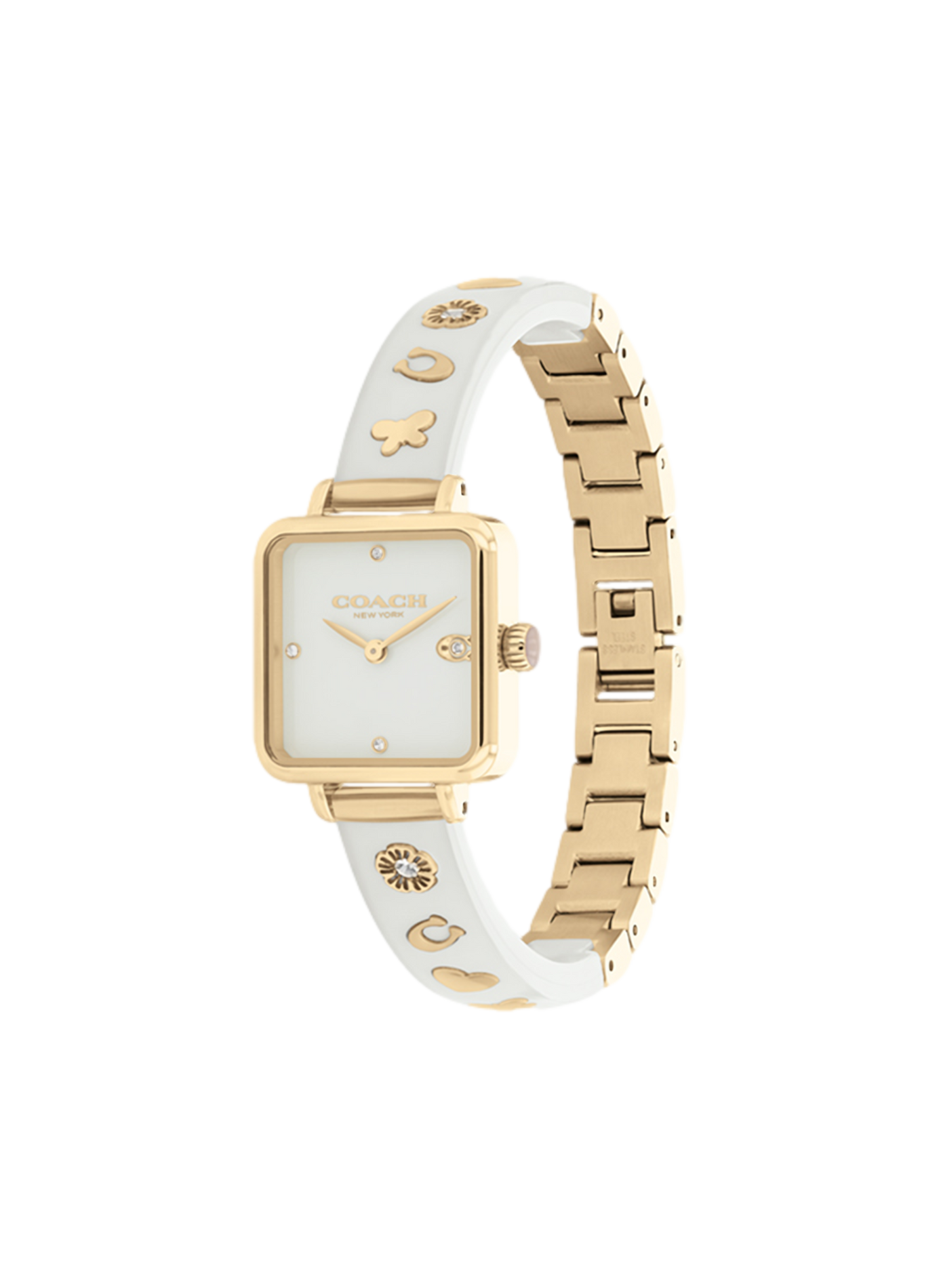 Montre quartz Cass en acier inoxydable COACH MONTRES Blanc