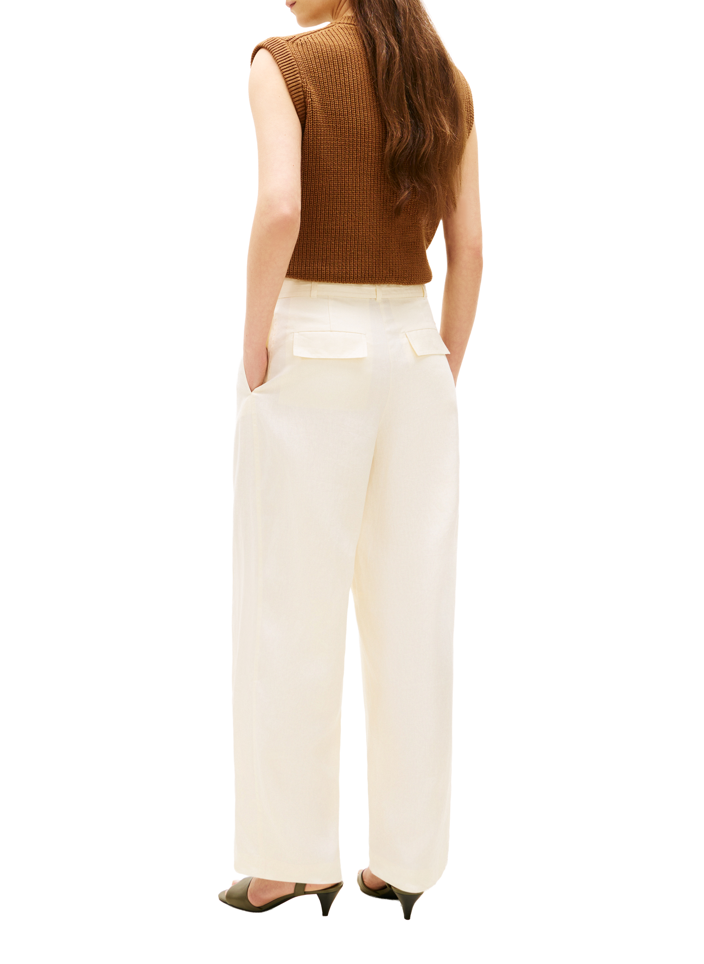Straight-leg linen trousers TOMMY HILFIGER Beige