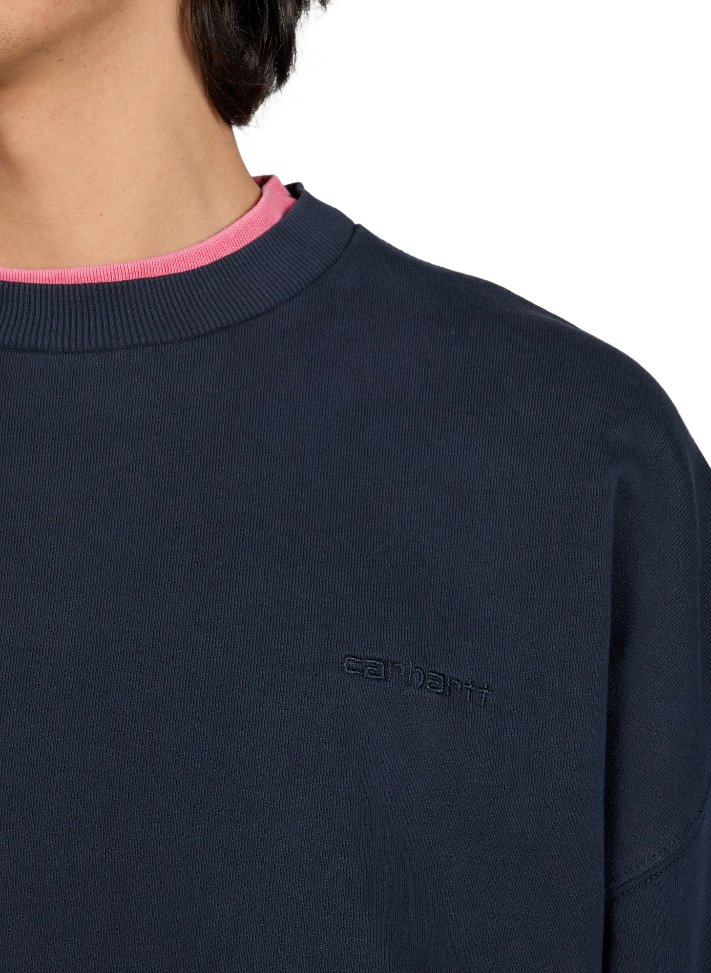 Oversized cotton logo sweater CARHARTT WIP Grey