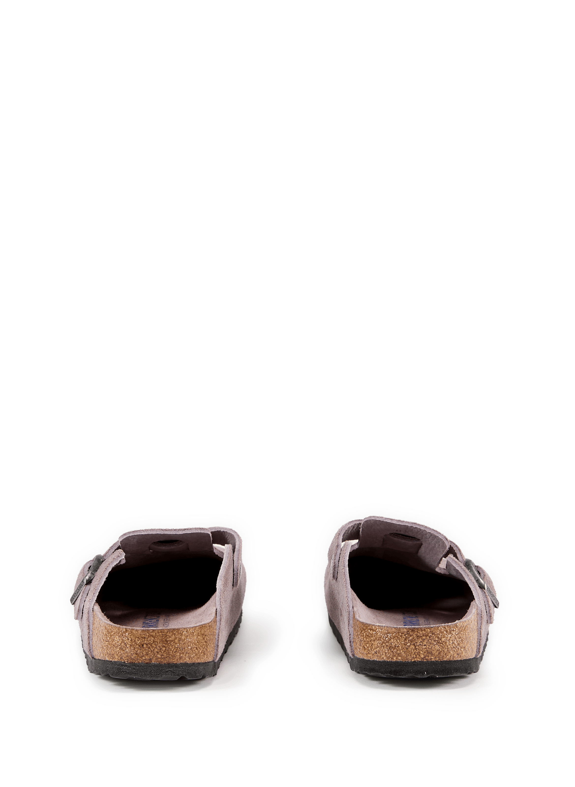 Platte muiltjes van suèdeleer in Boston BIRKENSTOCK Paars