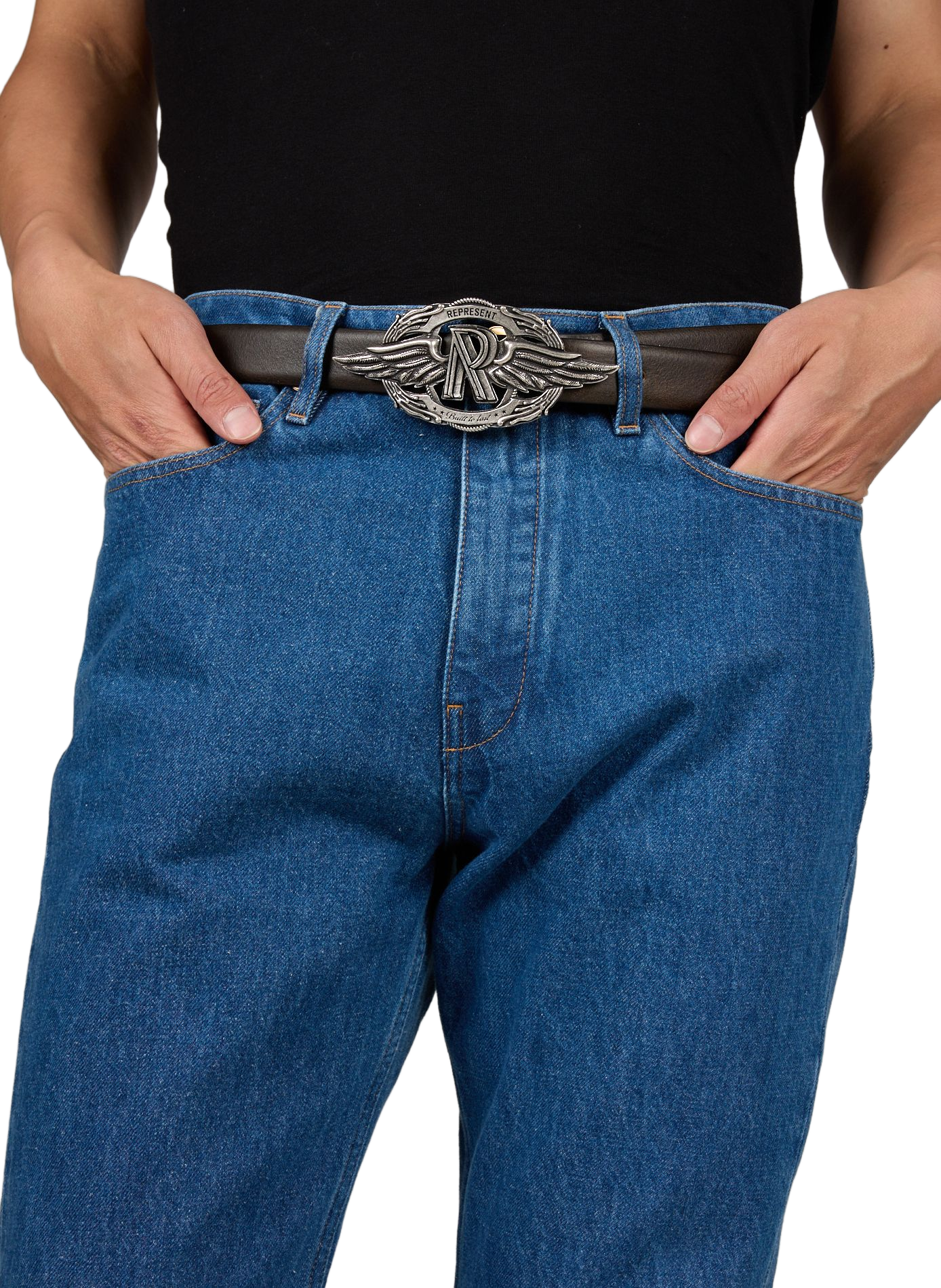 Built To Last Leather Belt REPRESENT Black