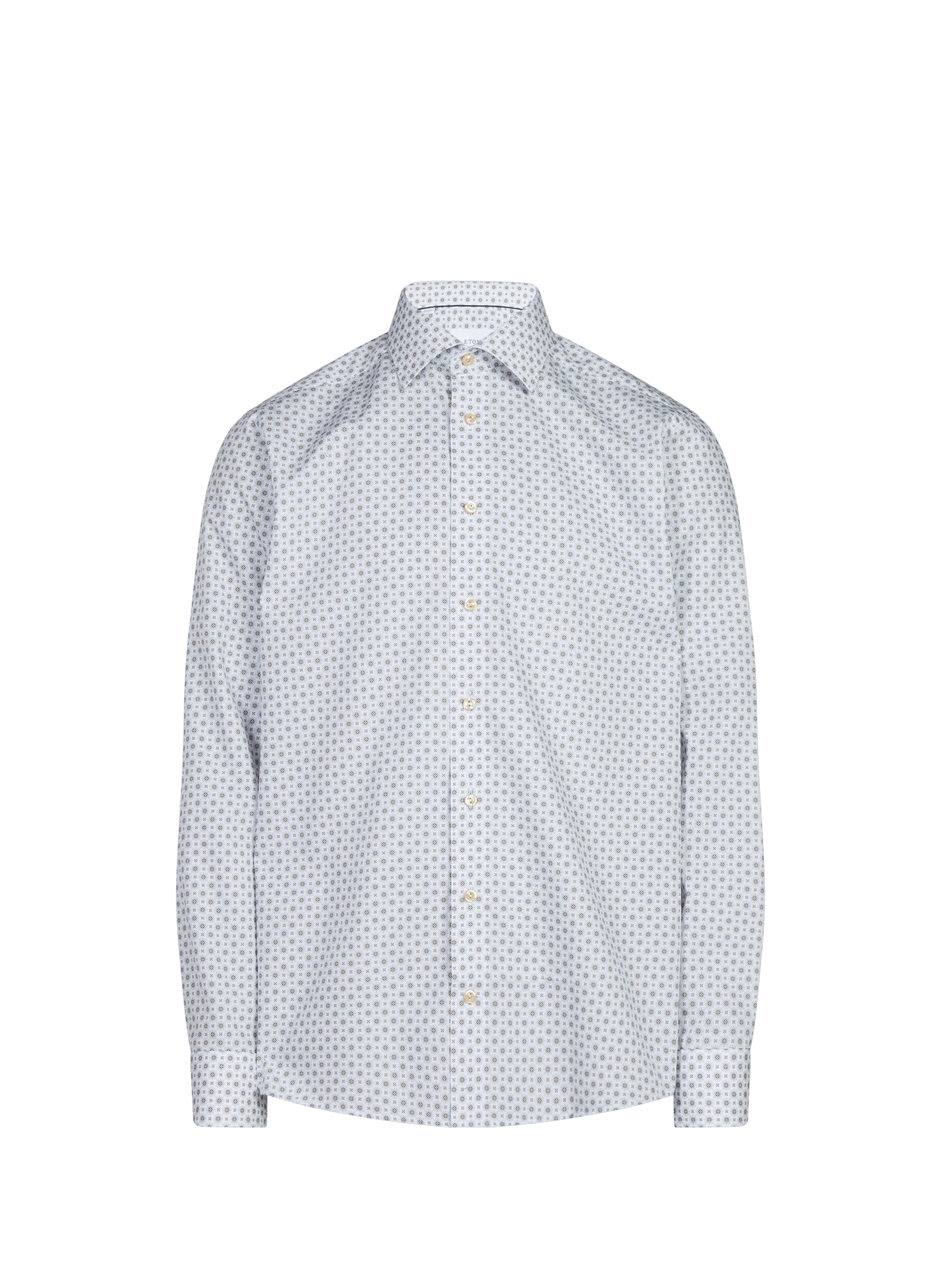 Overhemd met slim fit en motief van katoen ETON Beige