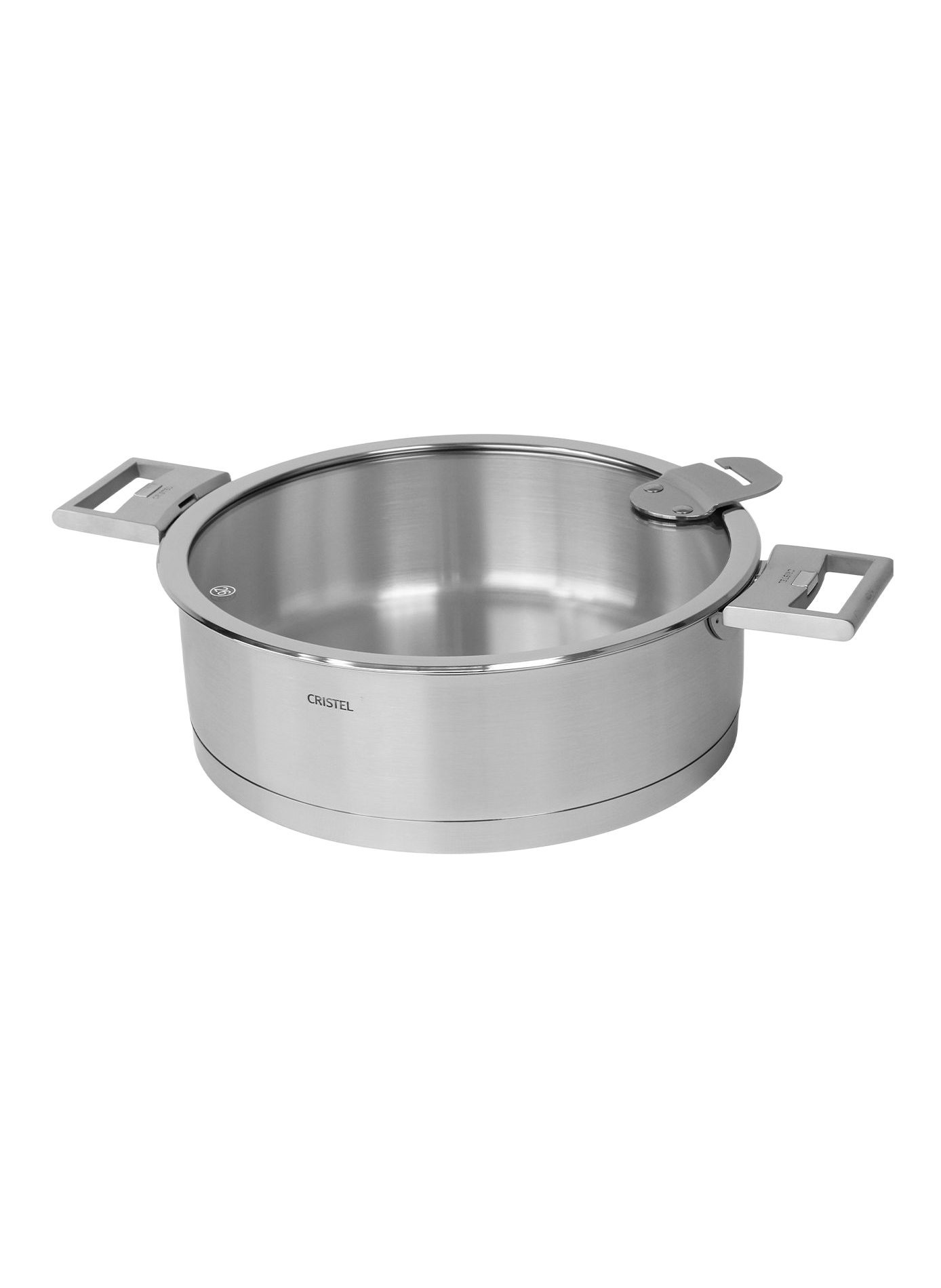 Sauteuse à poignée amovible Strate en inox CRISTEL Gris