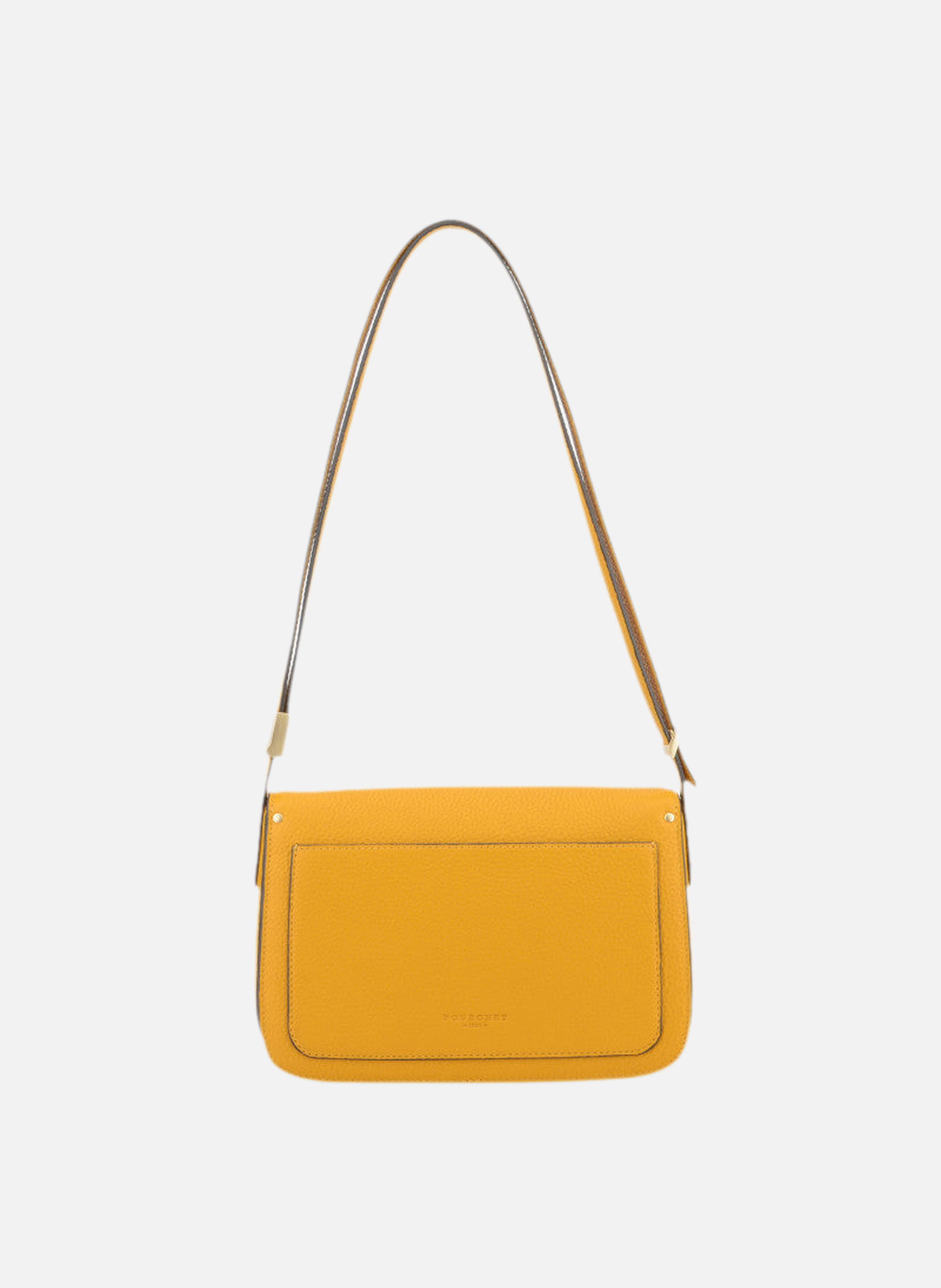 Auteuil | sac porté travers gm en cuir de vachette POURCHET Jaune