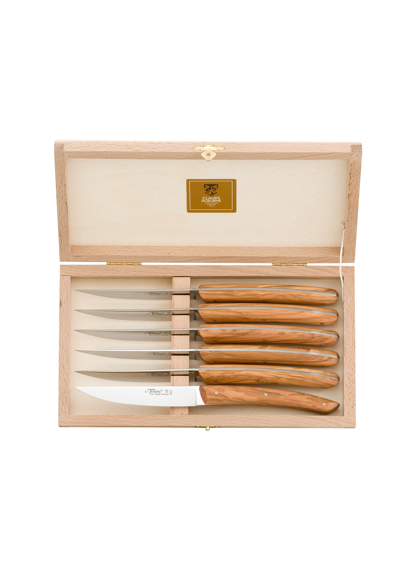 Set mit 6 Messern Le Thiers DOZORME Braun