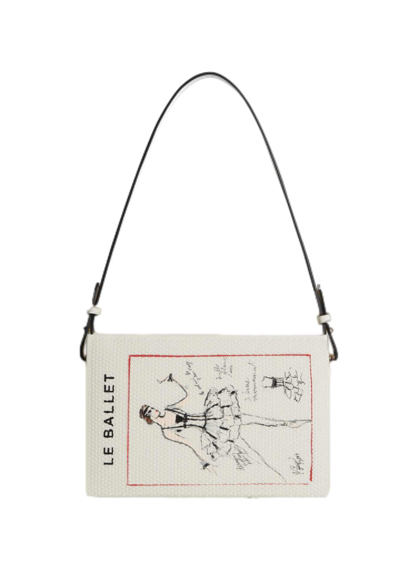 Printed minaudière bag K/ SOIREE BOOK BALLET KARL LAGERFELD Beige