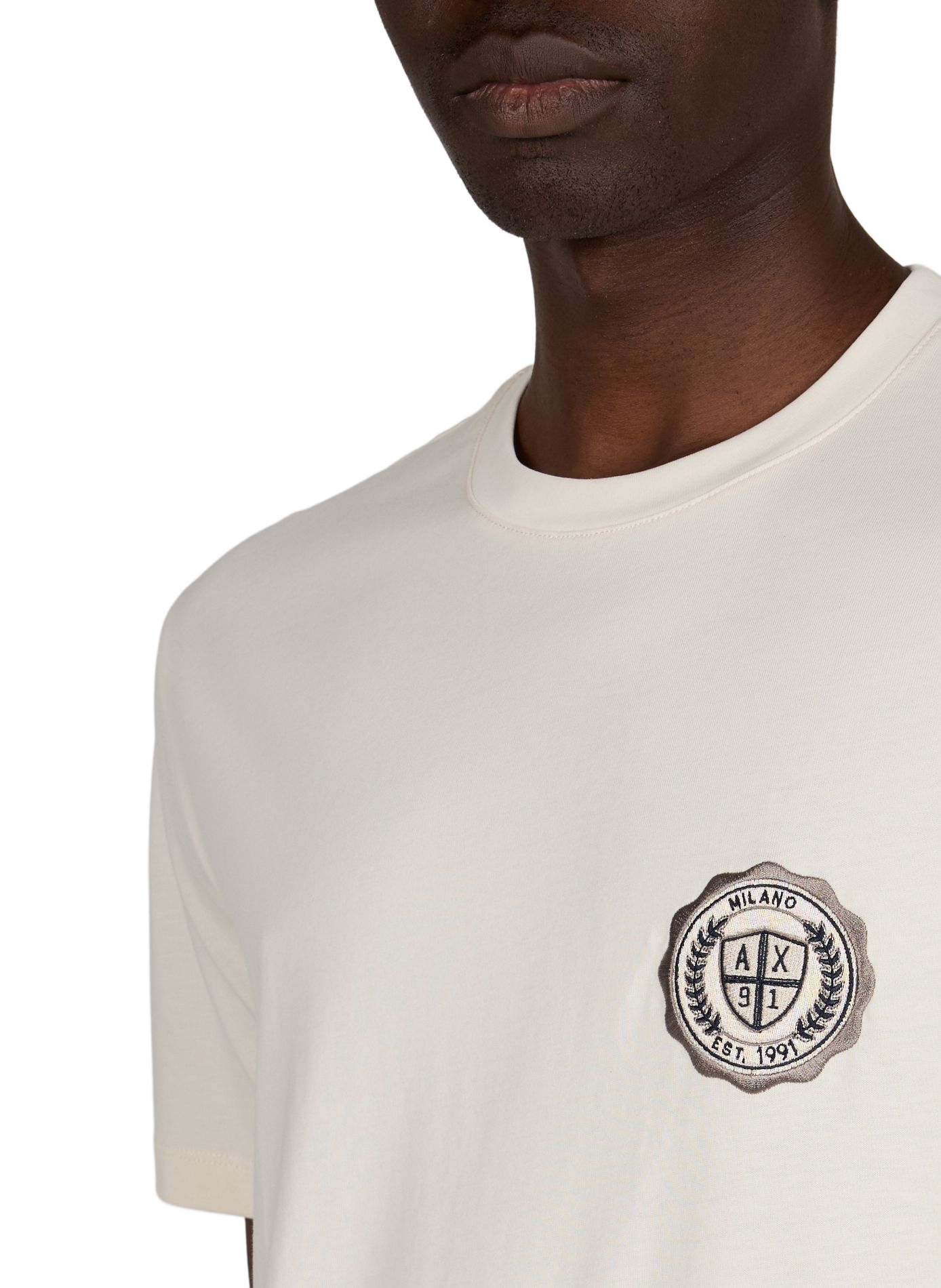 Round-neck cotton T-shirt ARMANI EXCHANGE White