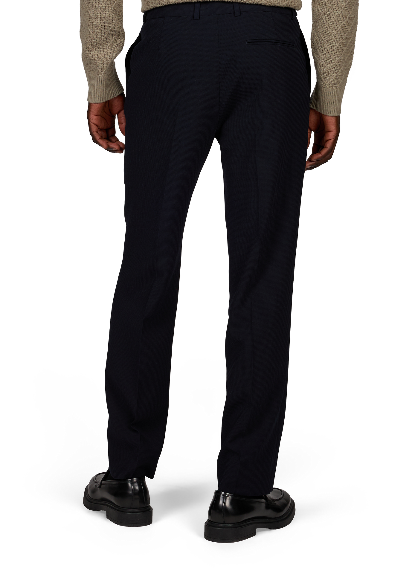 Textured straight-leg pants EMPORIO ARMANI Grey