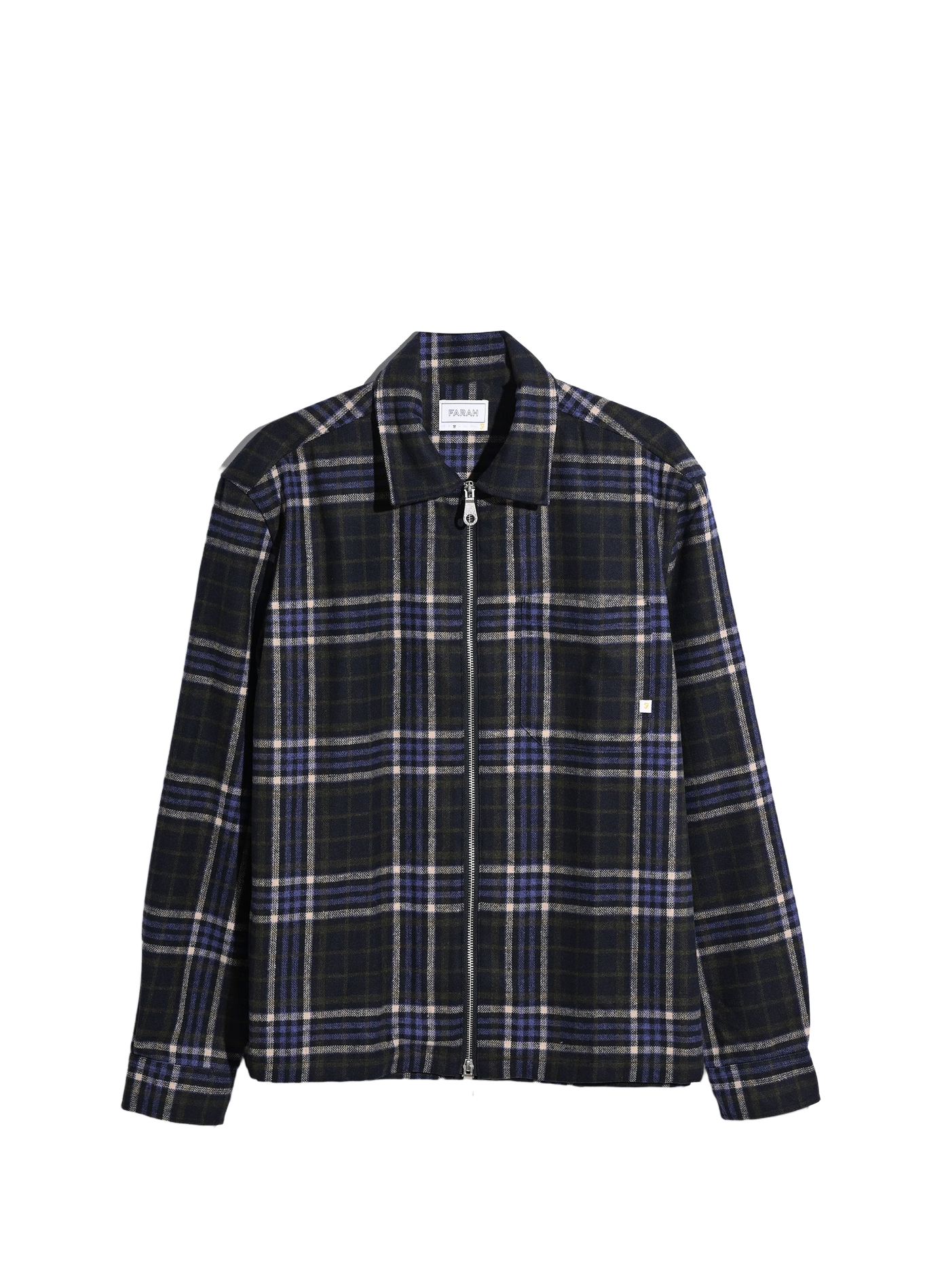 Veste droite manches longues à carreaux  FARAH Blau