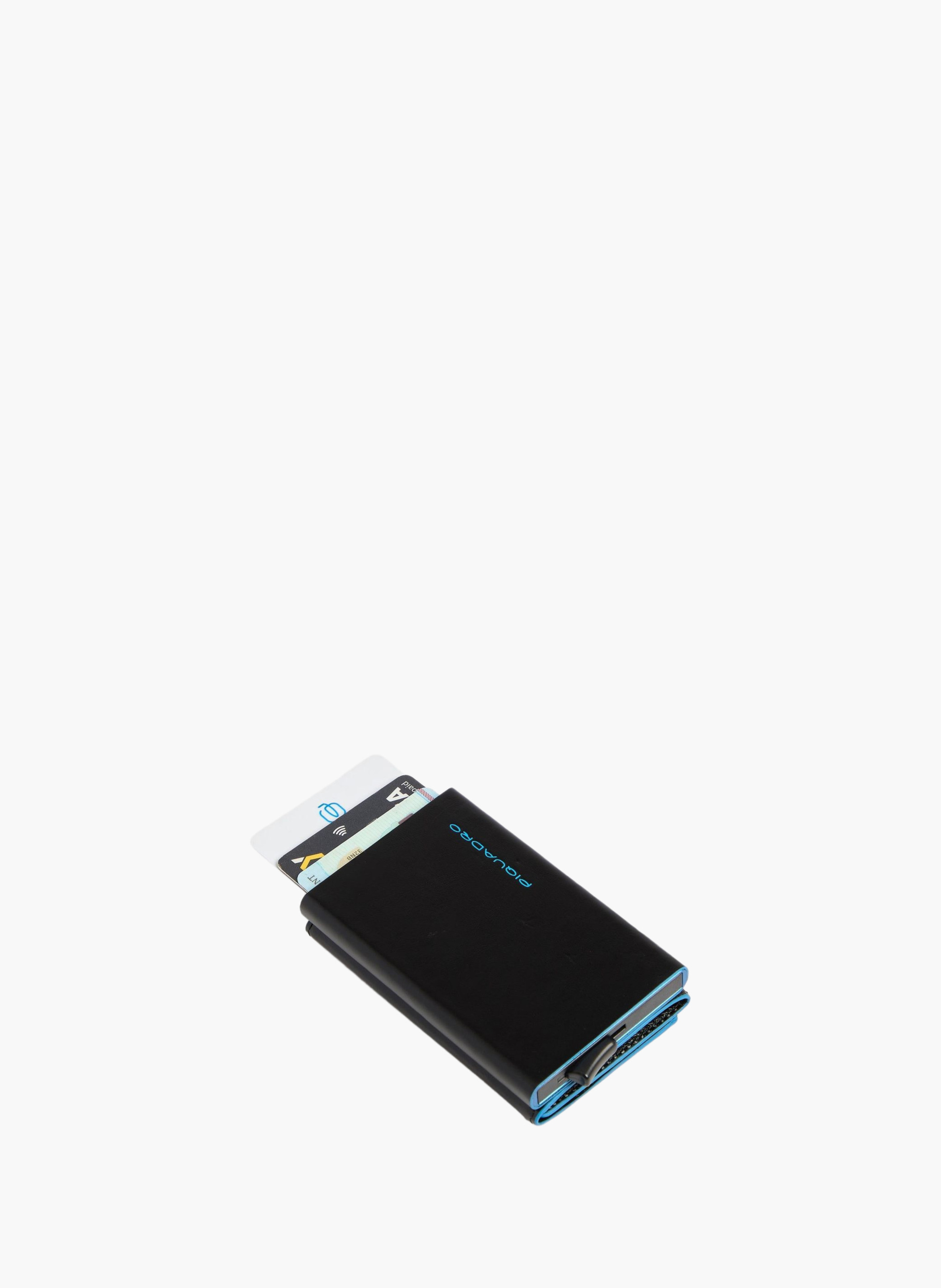Portefeuille compact pop-up avec porte-monnaie PIQUADRO Noir