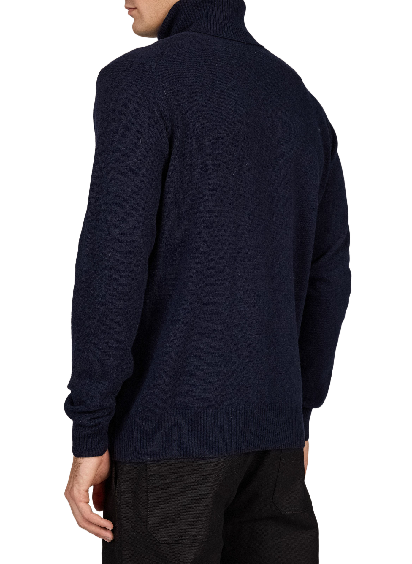 Pull Gavino droit col roulé en laine LAFAURIE Bleu