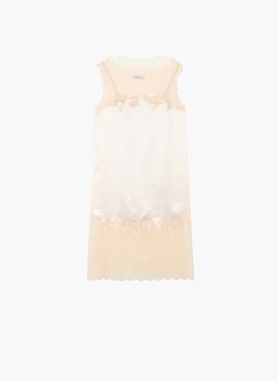 White satin slip dress Prada - Women | Printemps White satin slip dress Prada - Women | Printemps
