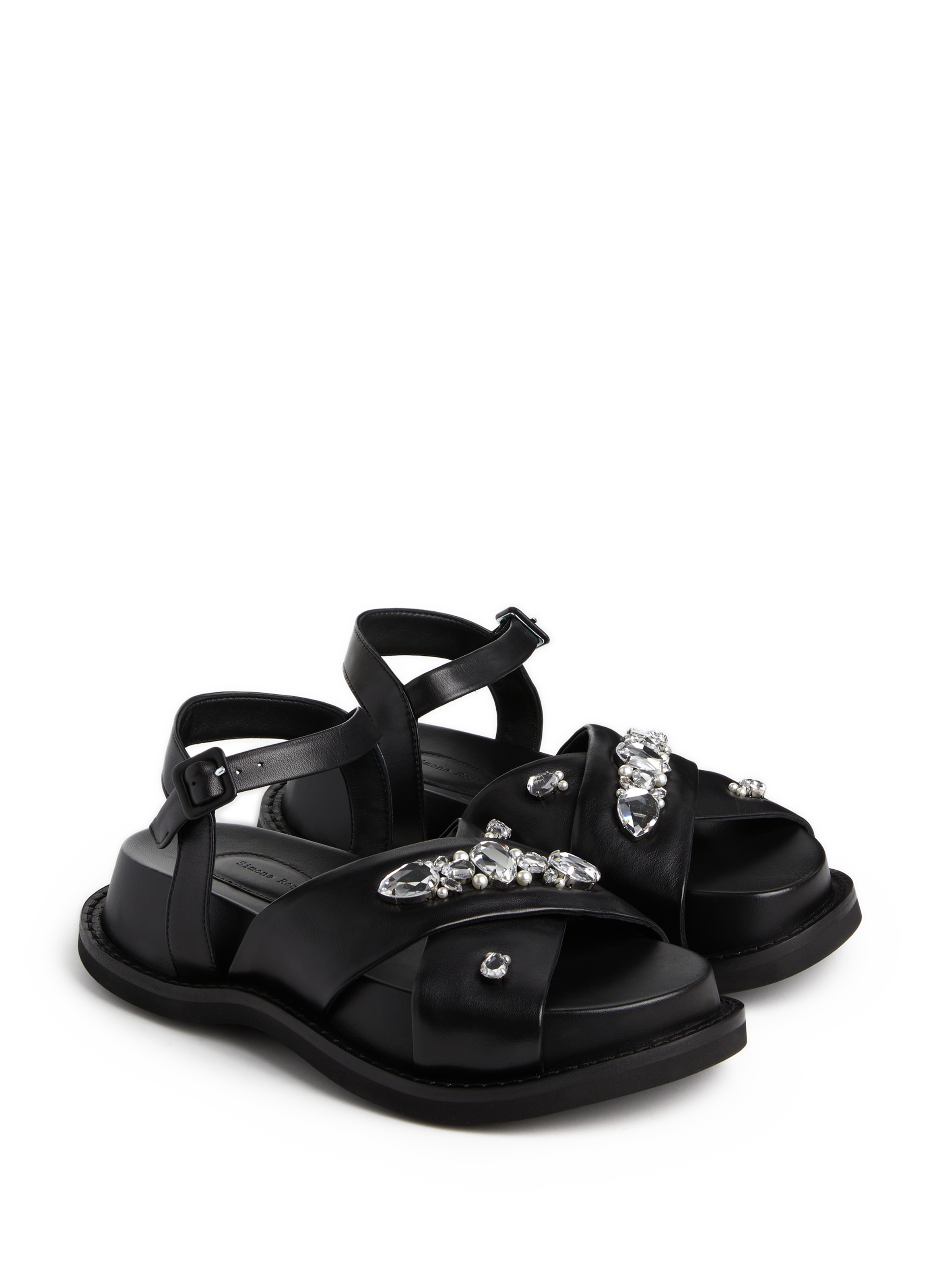 Leather crystal sandals SIMONE ROCHA Multicolour