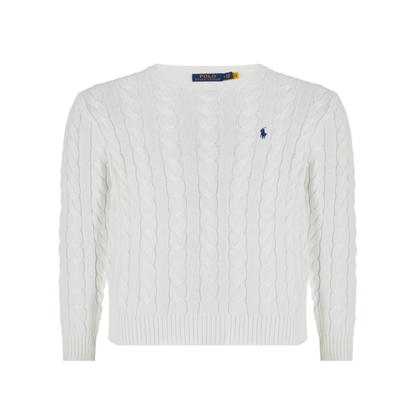 Polo Ralph Lauren Cable Knit Jumper In White