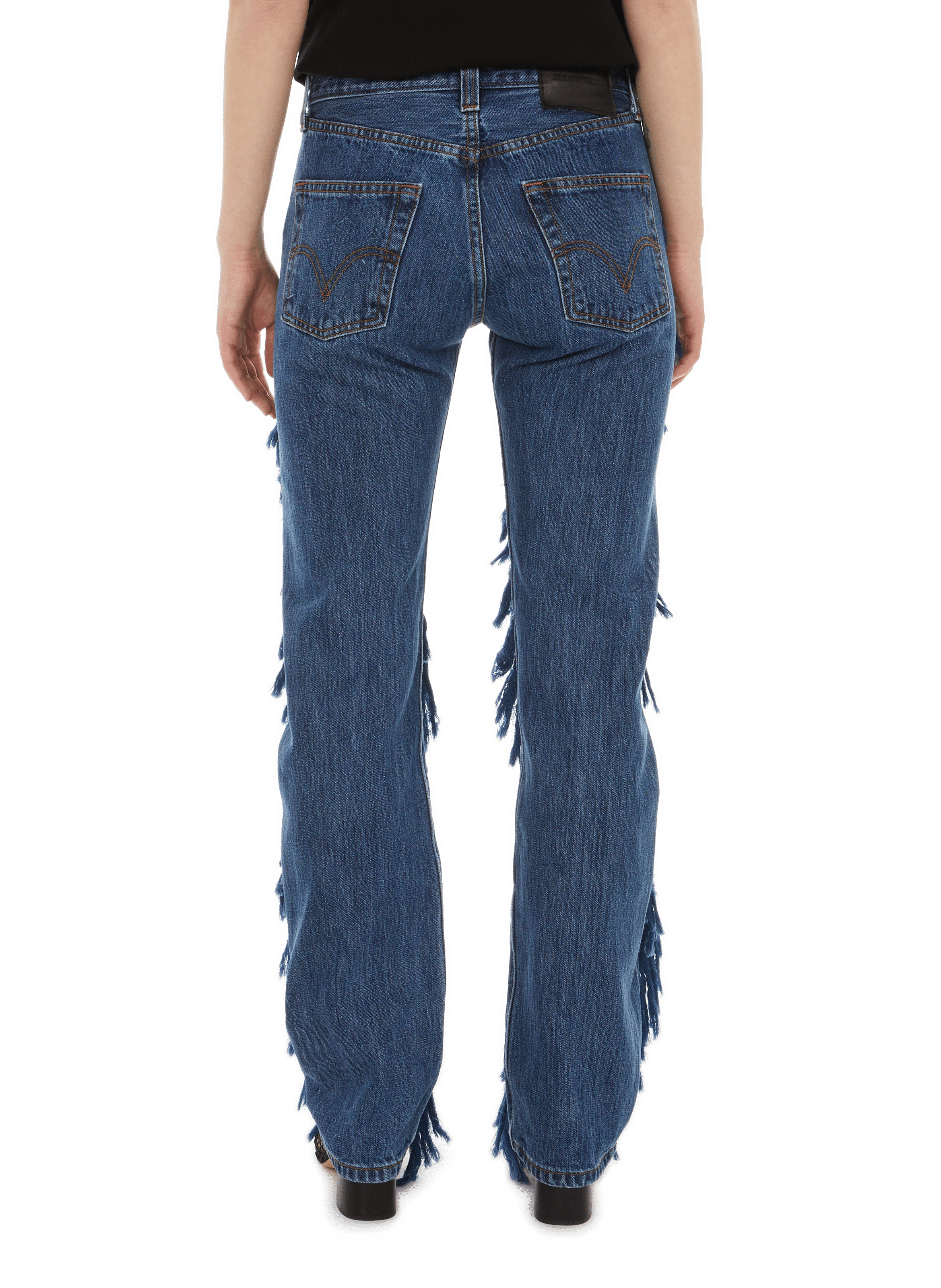 Jean à franges  JEANNE FRIOT Bleu