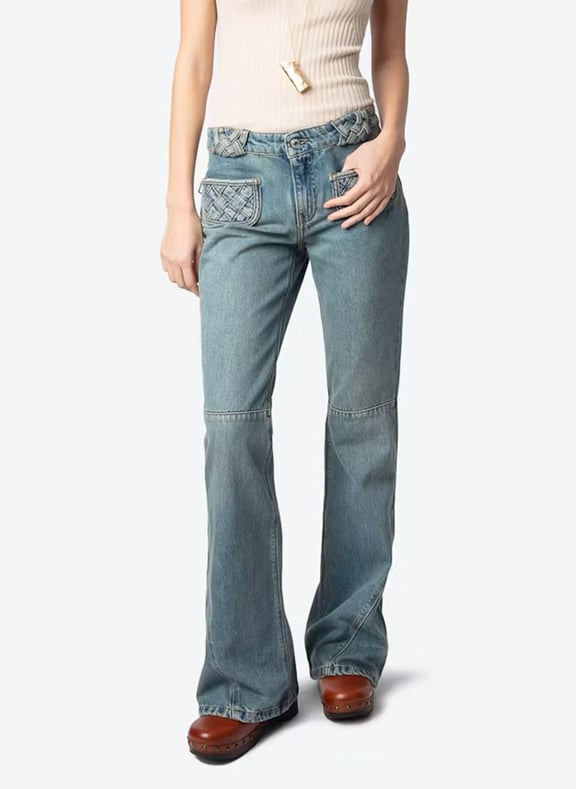 Jean bootcut en coton ecume Bleu by ZADIG&VOLTAIRE ZADIG&VOLTAIRE Jean bootcut en coton ecume Bleu