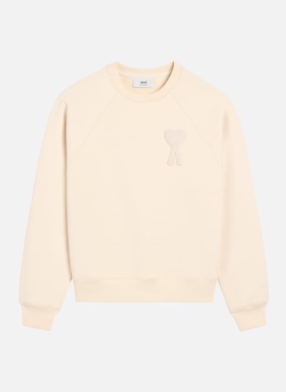 Sweatshirt patch ami de coeur unisexe Blanc by AMI PARIS AMI PARIS Sweatshirt patch ami de coeur unisexe Blanc