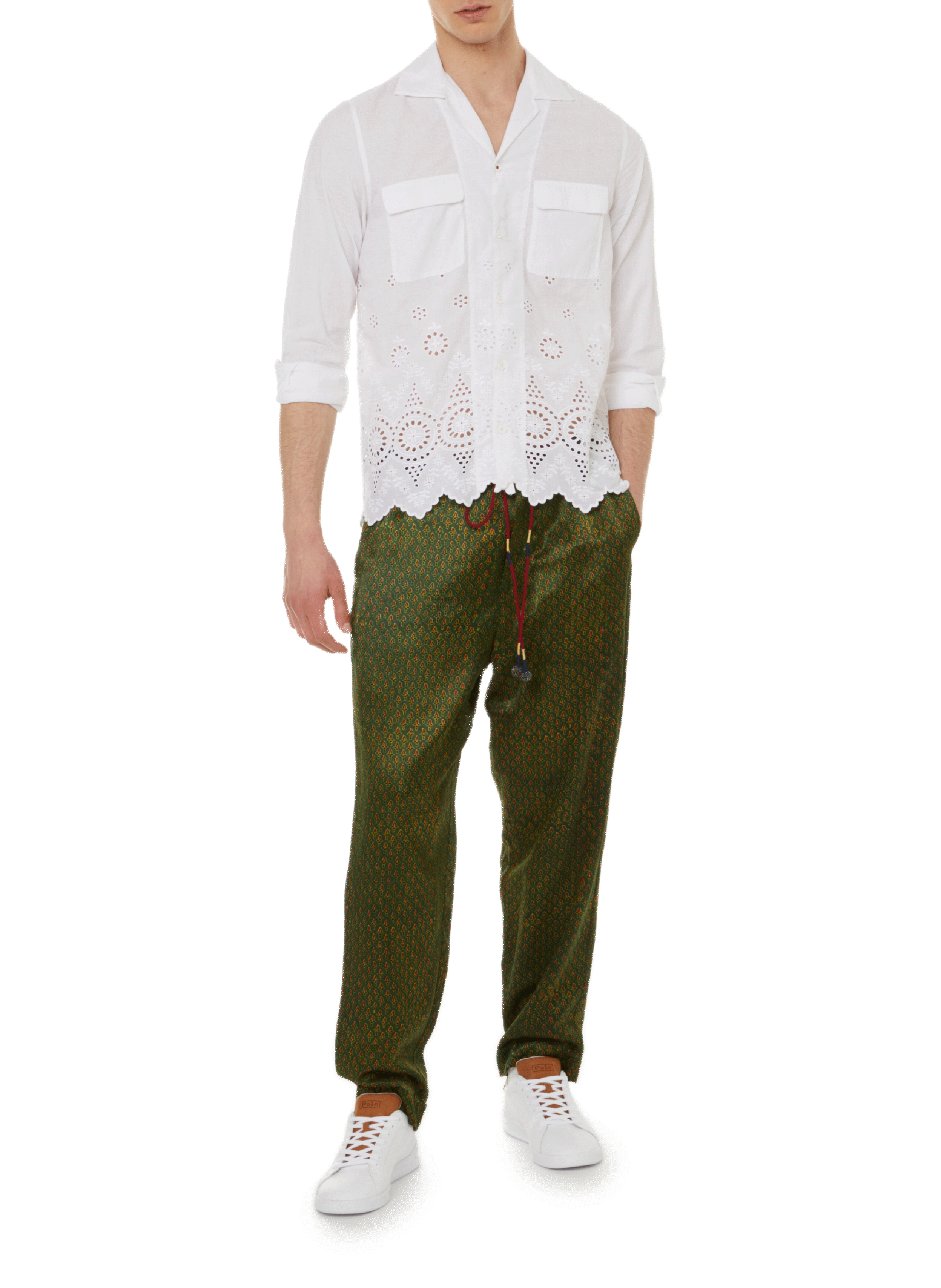 Chemise Elbey en coton BAZISZT Wit
