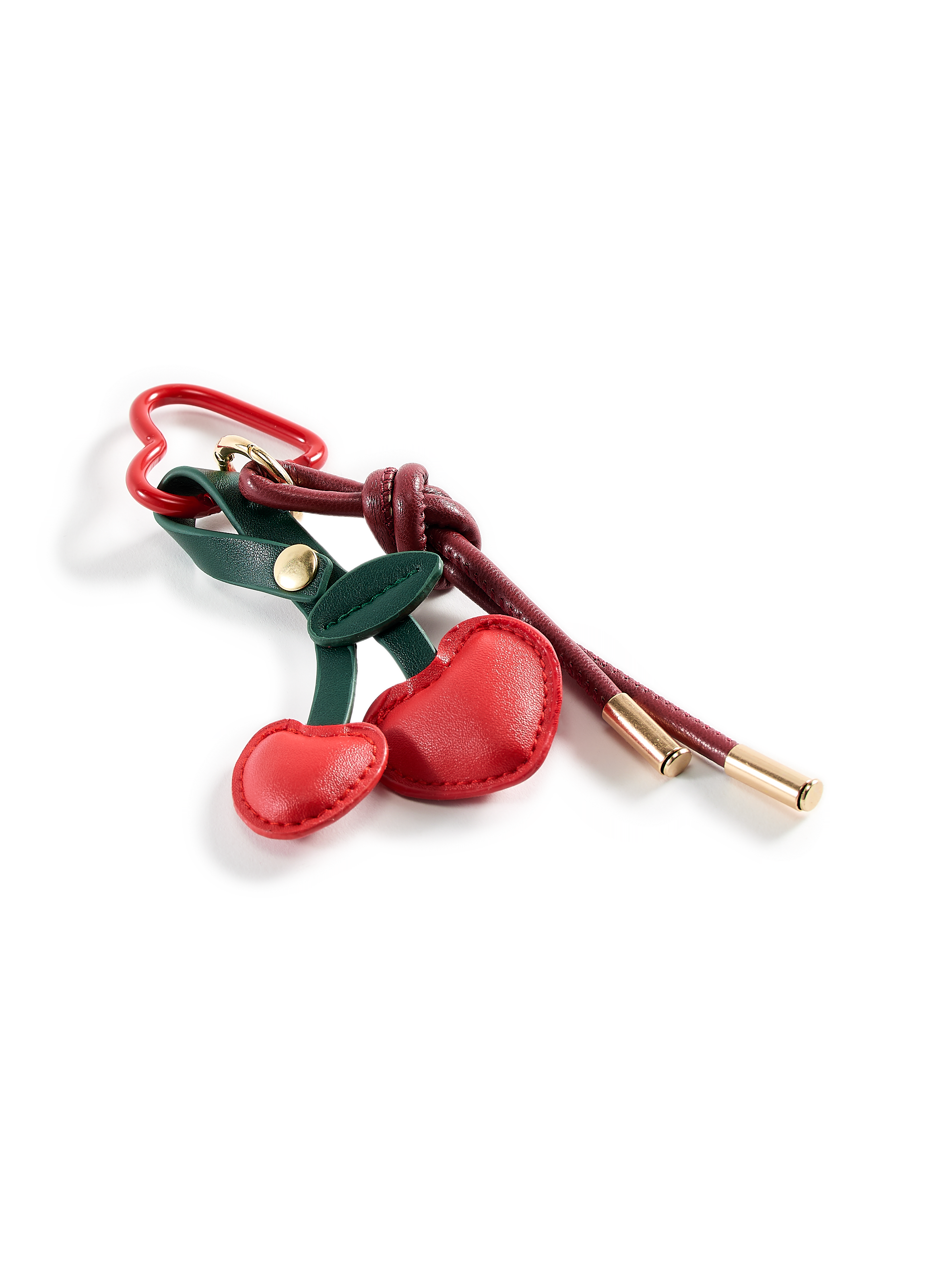 Cherry charm keychain AU PRINTEMPS PARIS Red