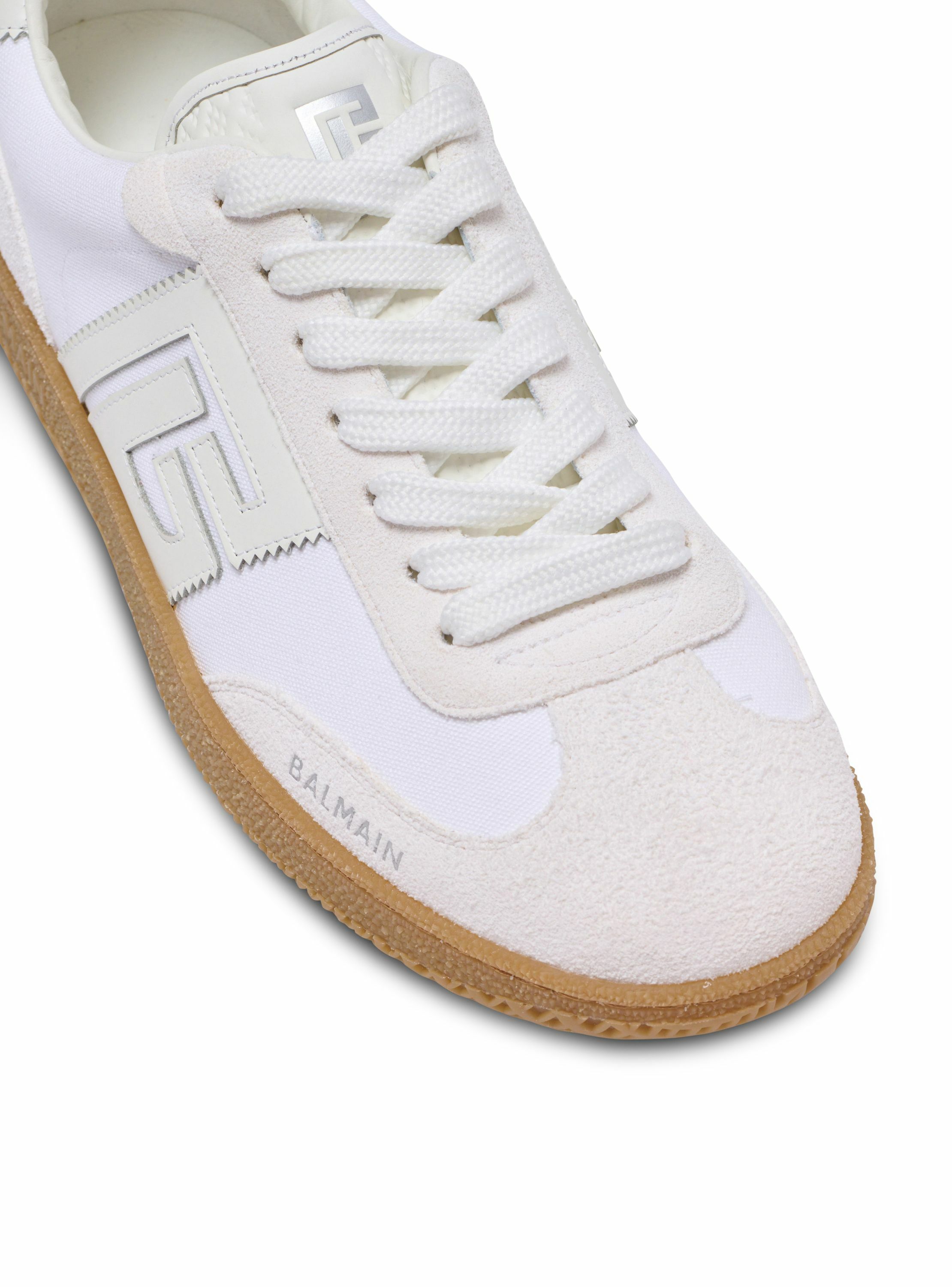 Baskets balmain swan en cuir et toile BALMAIN Blanc