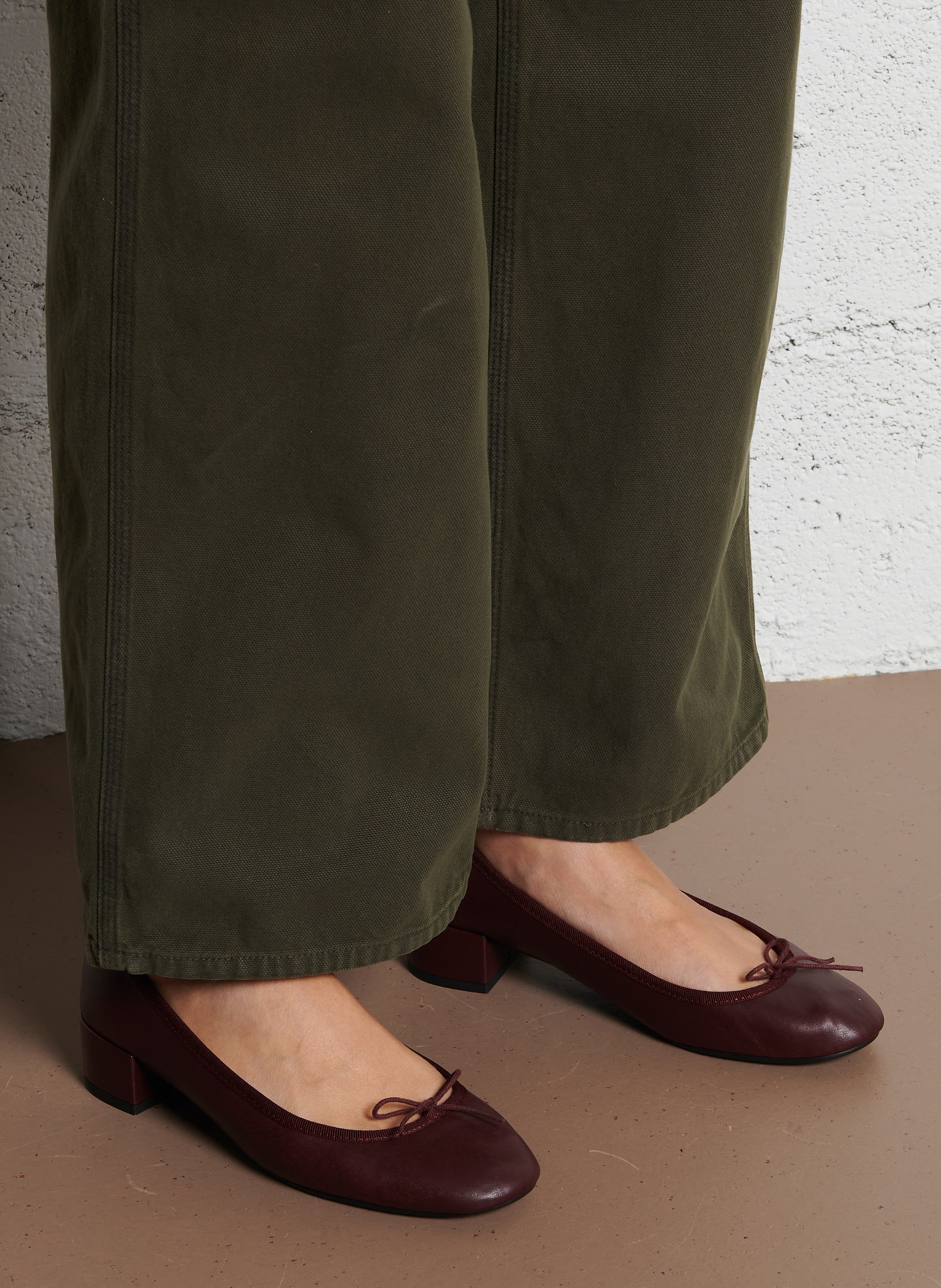 Ballerines en cuir camille REPETTO Rouge