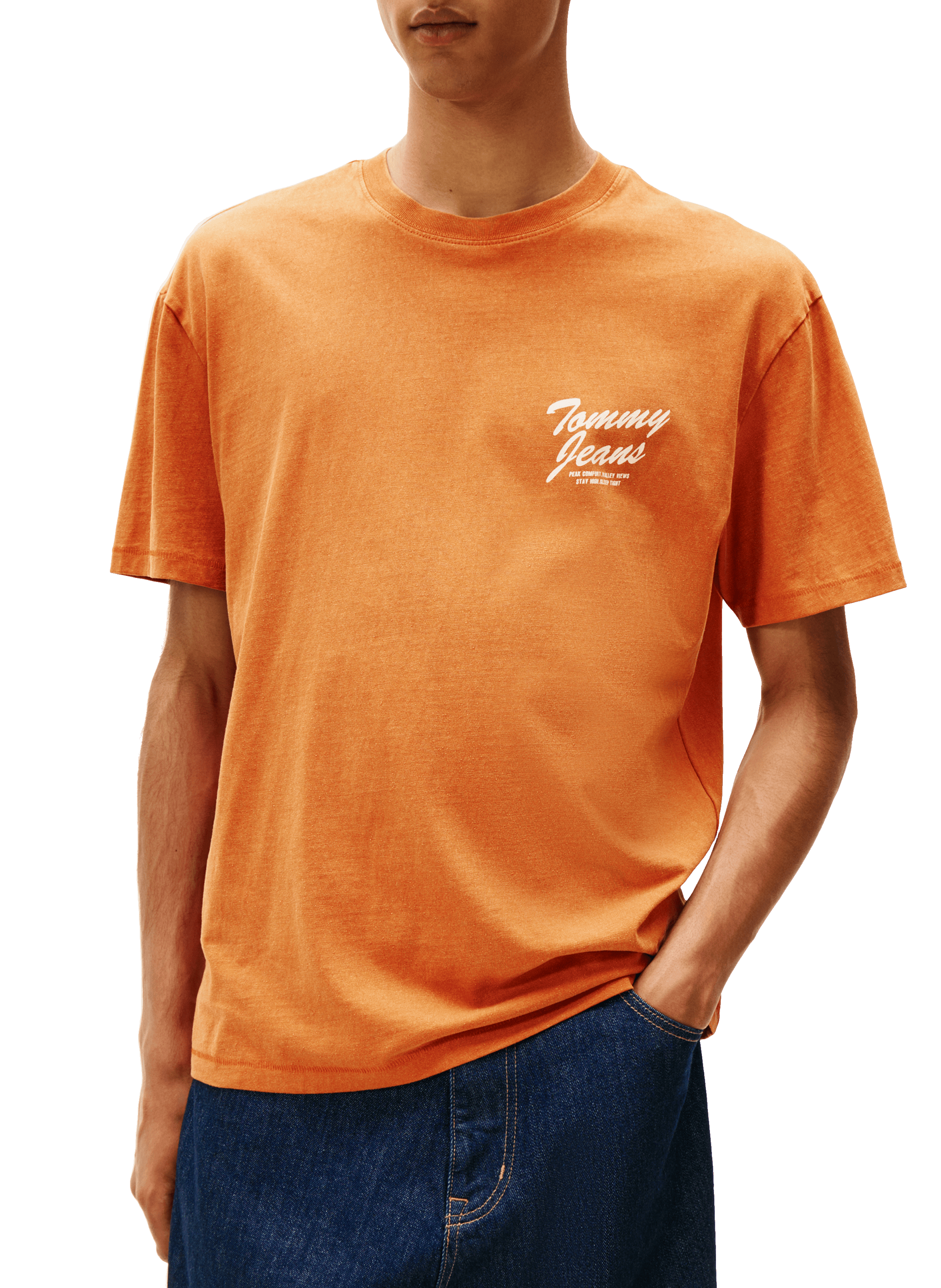 TOMMY HILFIGER Classic Cotton T-Shirt Orange