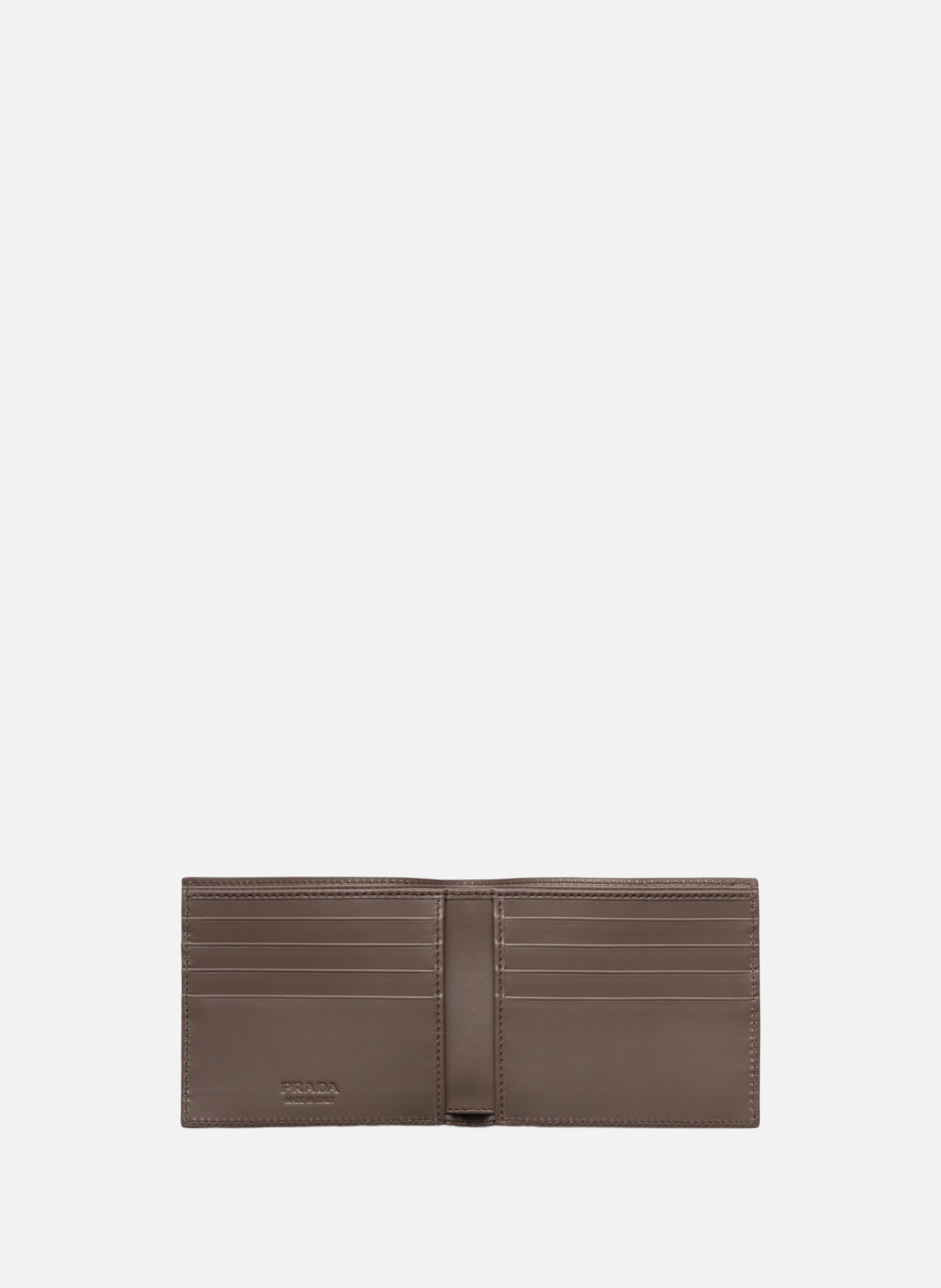 Portefeuille en cuir PRADA Gris