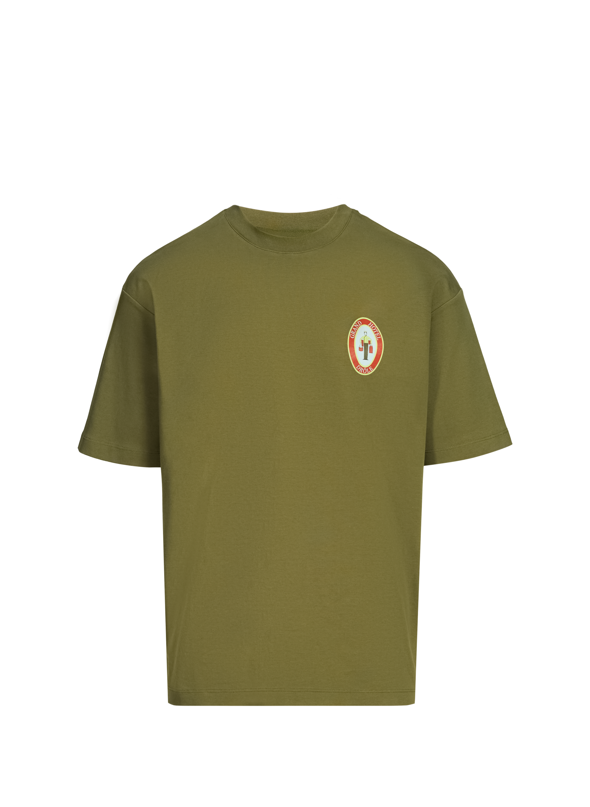 DROLE DE MONSIEUR T-Shirt ample sérigraphié en coton Kaki