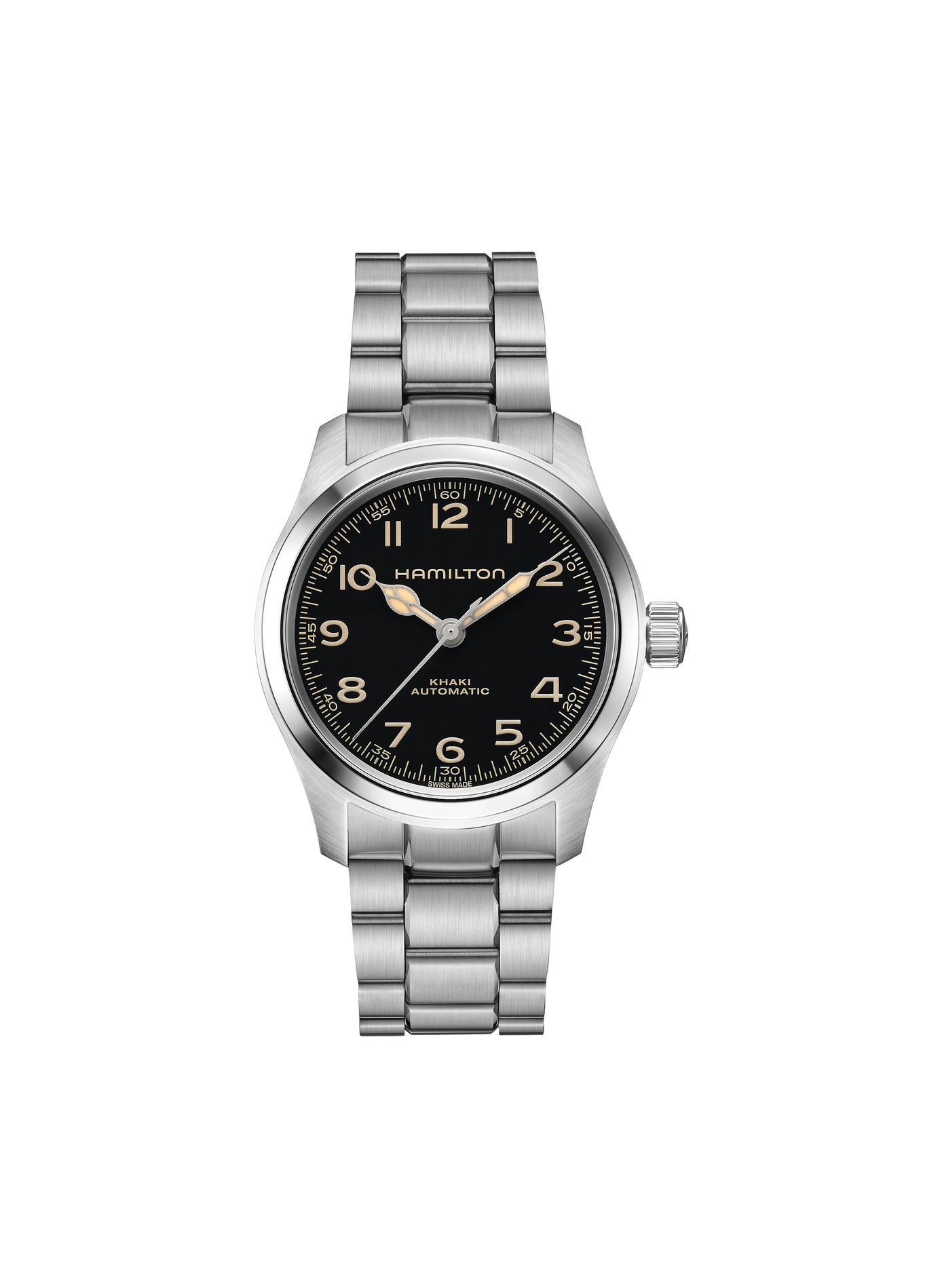 Montre automatique en acier inoxydable HAMILTON Noir