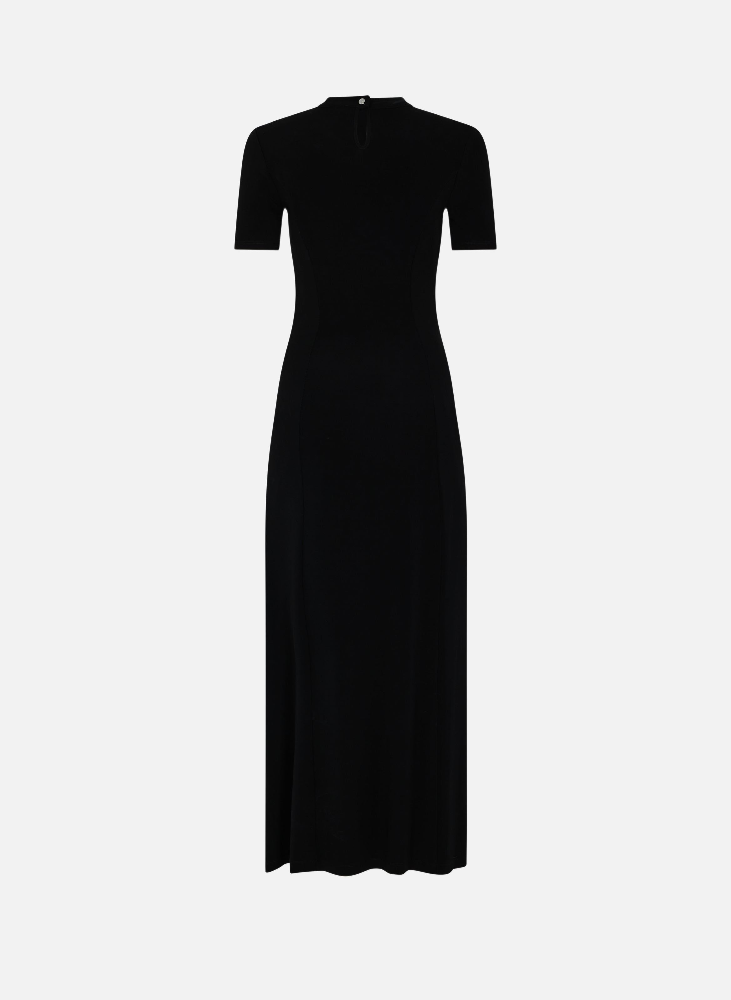 Robe longue drapée en jersey RABANNE Noir