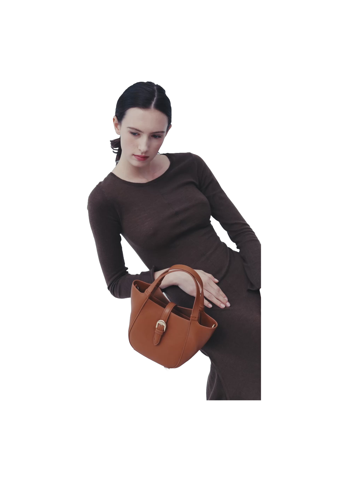 L'envolée | sac à main pm en cuir de vachette POURCHET Rouge