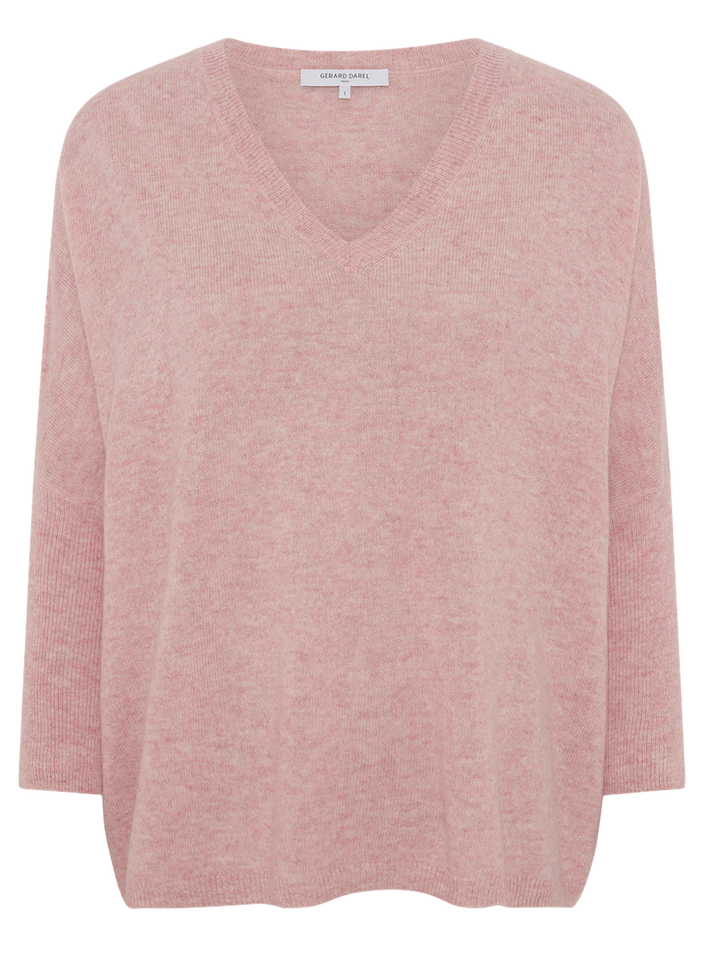 Pull ample à col v en cachemire - lenae GERARD DAREL Rose